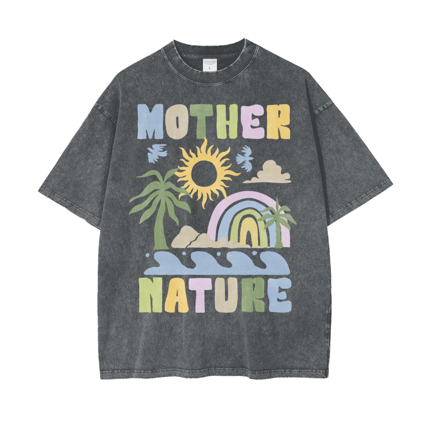 Mother Nature Oversize Snow Washed T-Shirt