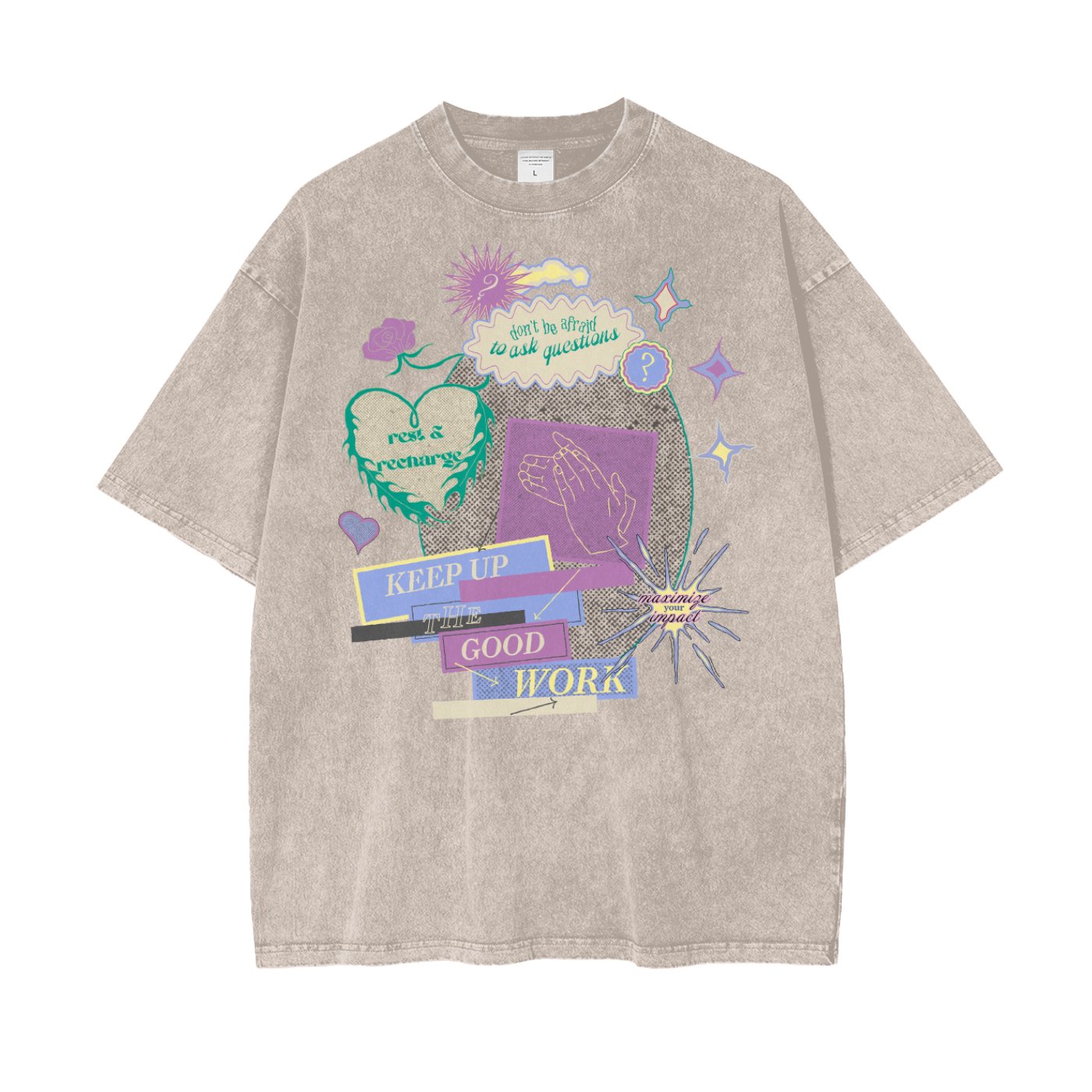 Good Work Unisex Oversize Snow Washed T-Shirt