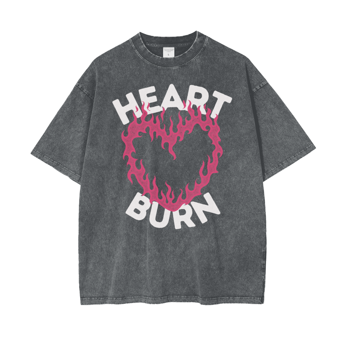 Heart Burn Unisex Oversize Snow Washed T-Shirt