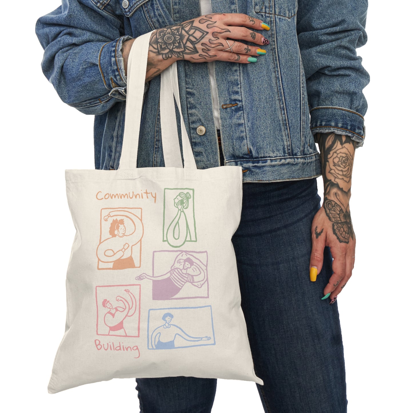 Community Building Natural Tote Bag