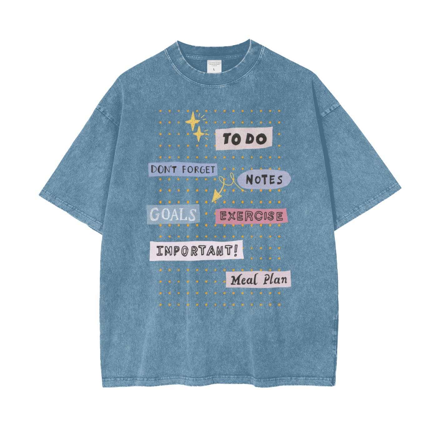 To Do List Unisex Oversize Snow Washed T-Shirt