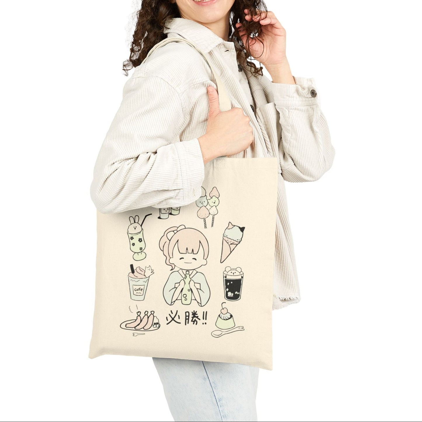 Kawaii Foods Cotton Canvas Tote Bag