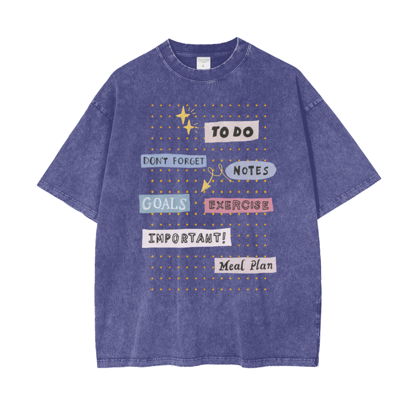 To Do List Unisex Oversize Snow Washed T-Shirt