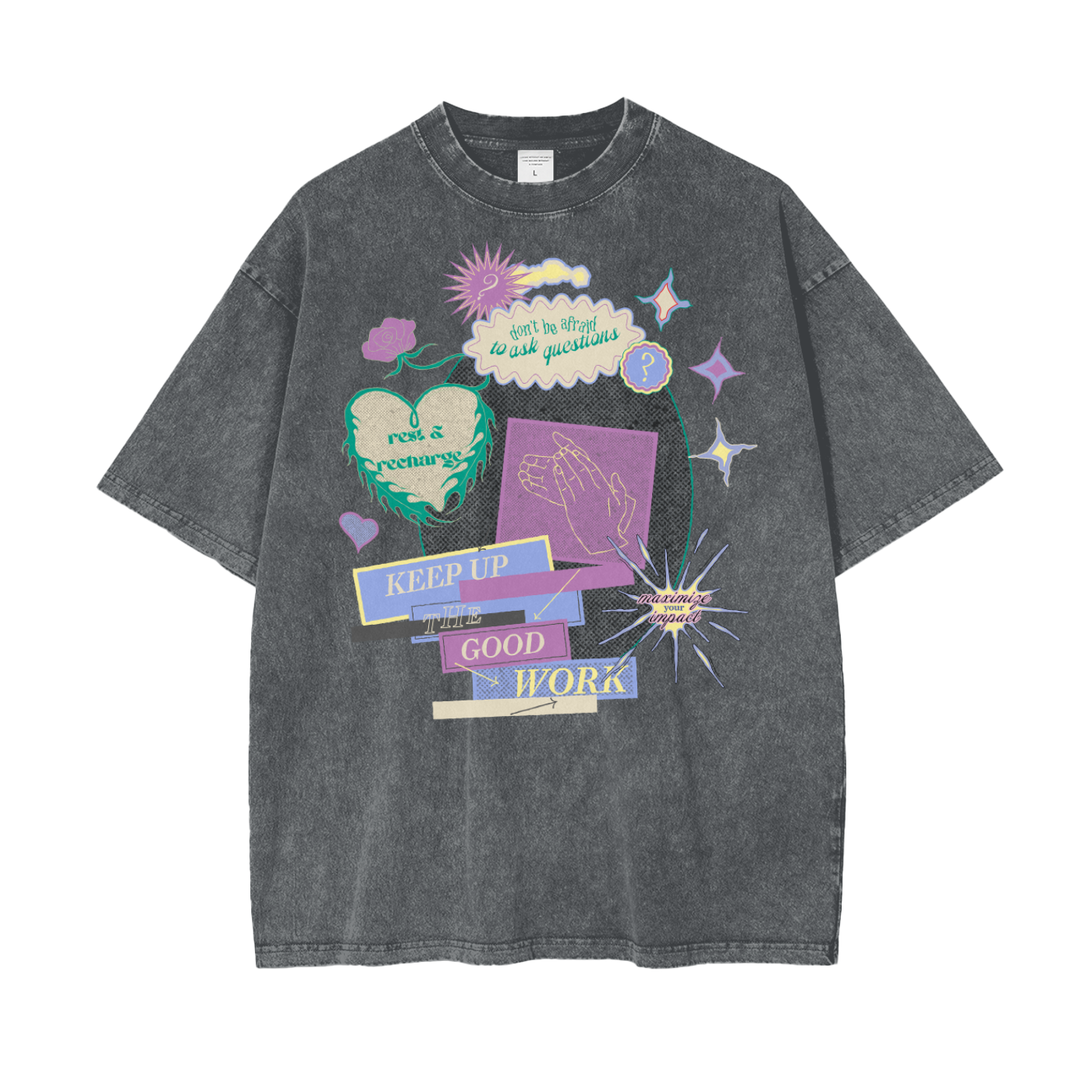 Good Work Unisex Oversize Snow Washed T-Shirt