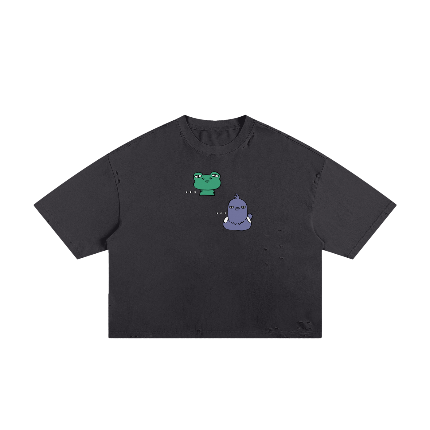 Detached Frog Unisex Classic Frayed Boxy Tee