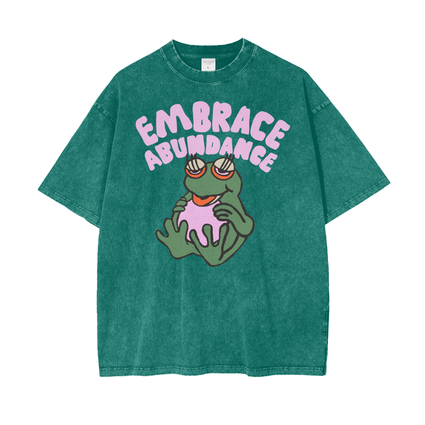 Abundance Toad Unisex Oversize Snow Washed T-Shirt