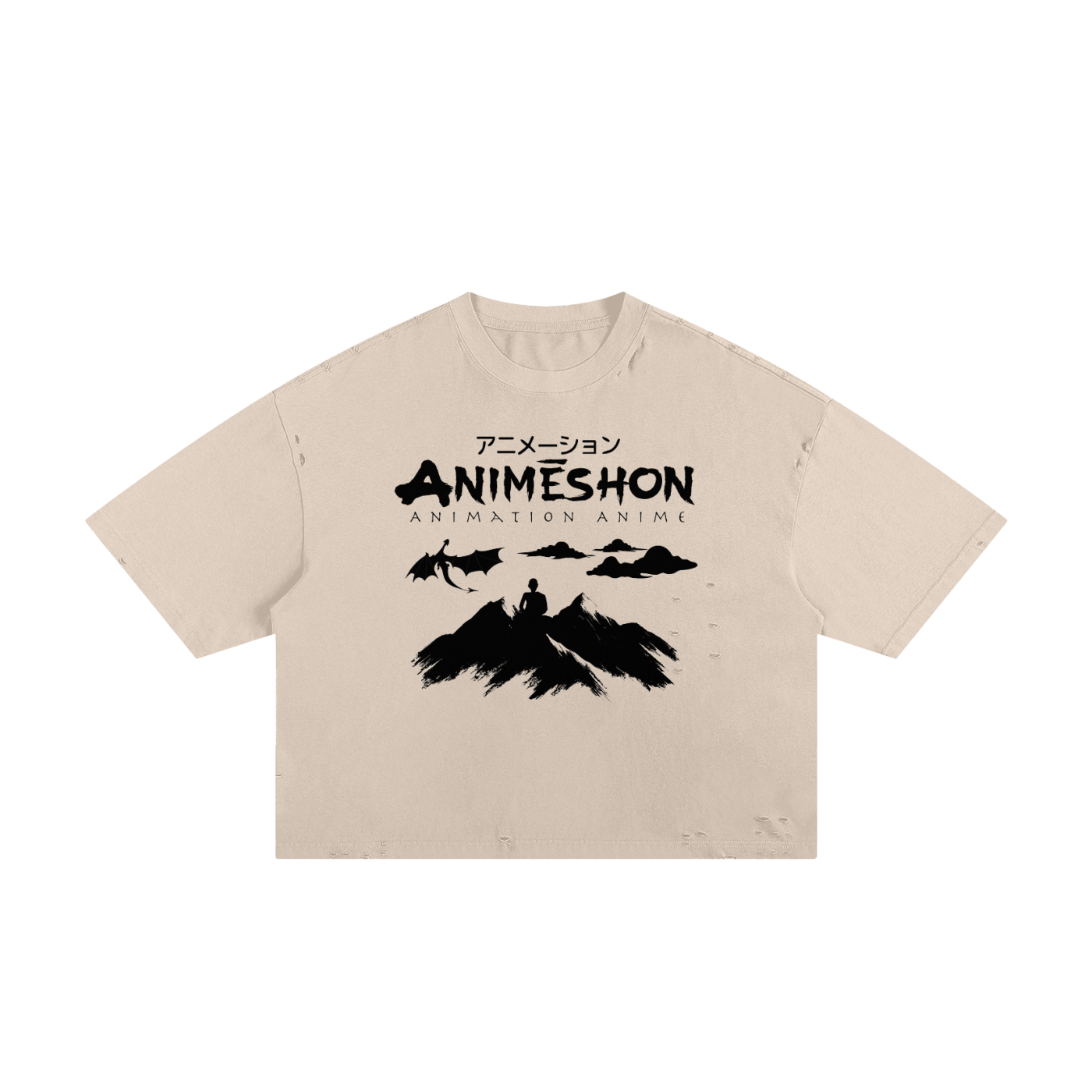 Anime Hero Unisex Classic Frayed Boxy Tee