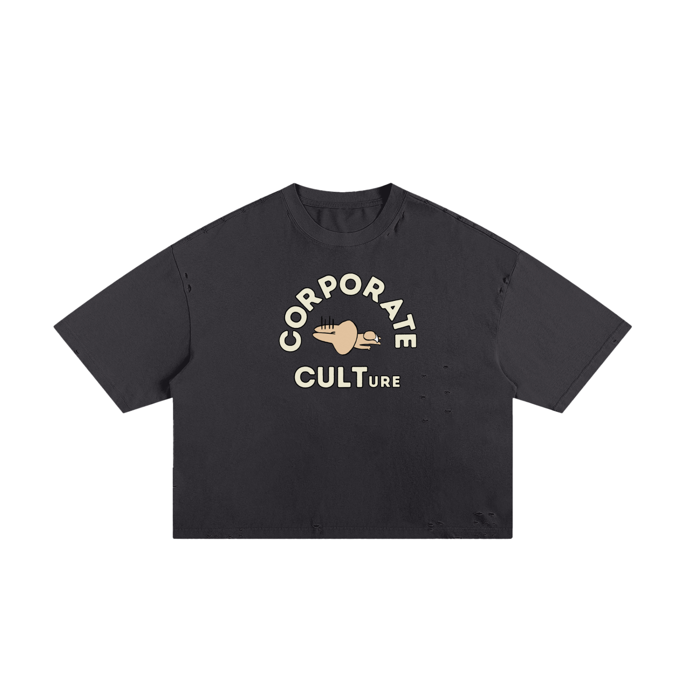 Corp Cult Bunny Unisex Classic Frayed Boxy Tee