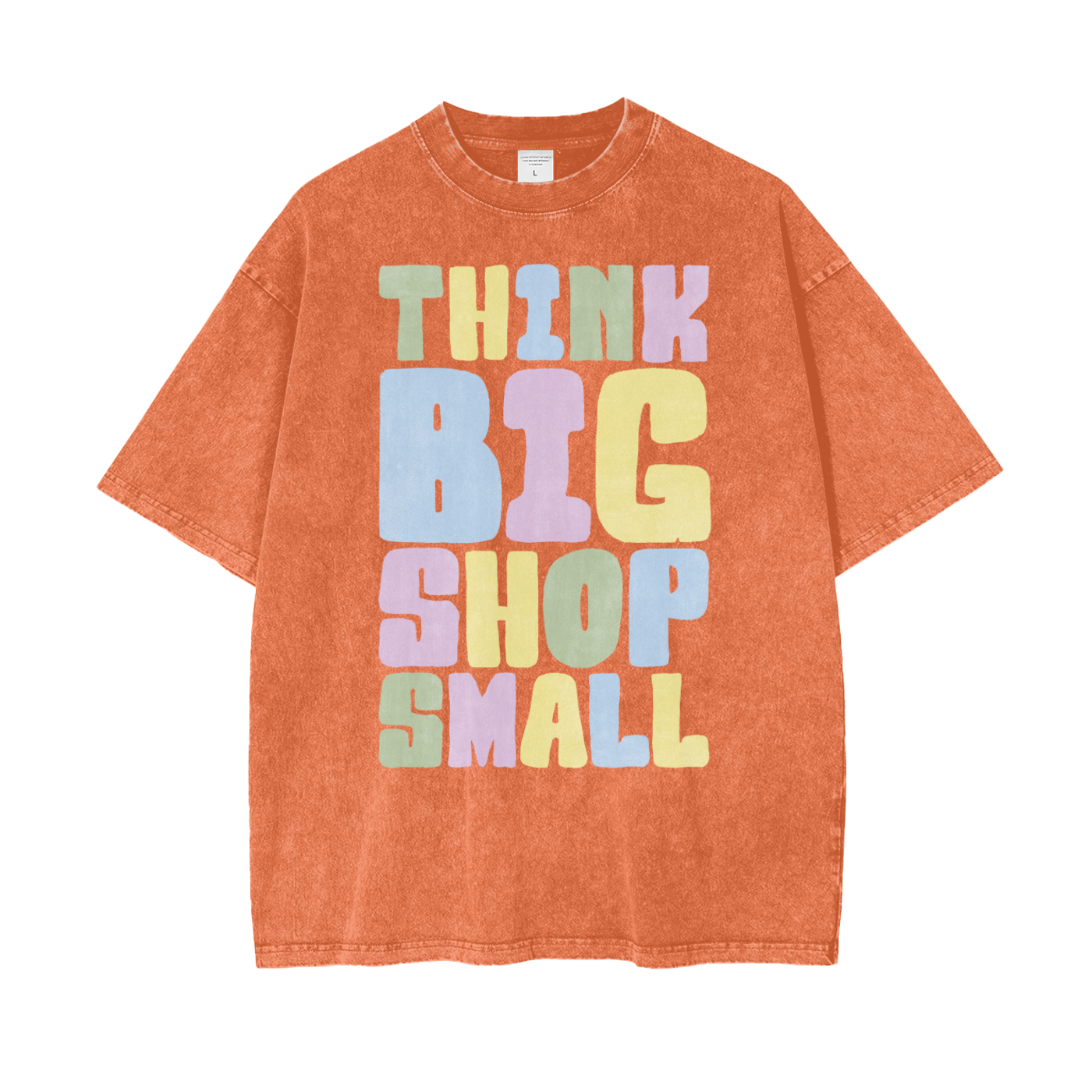 Think Big Unisex Oversize Snow Washed T-Shirt