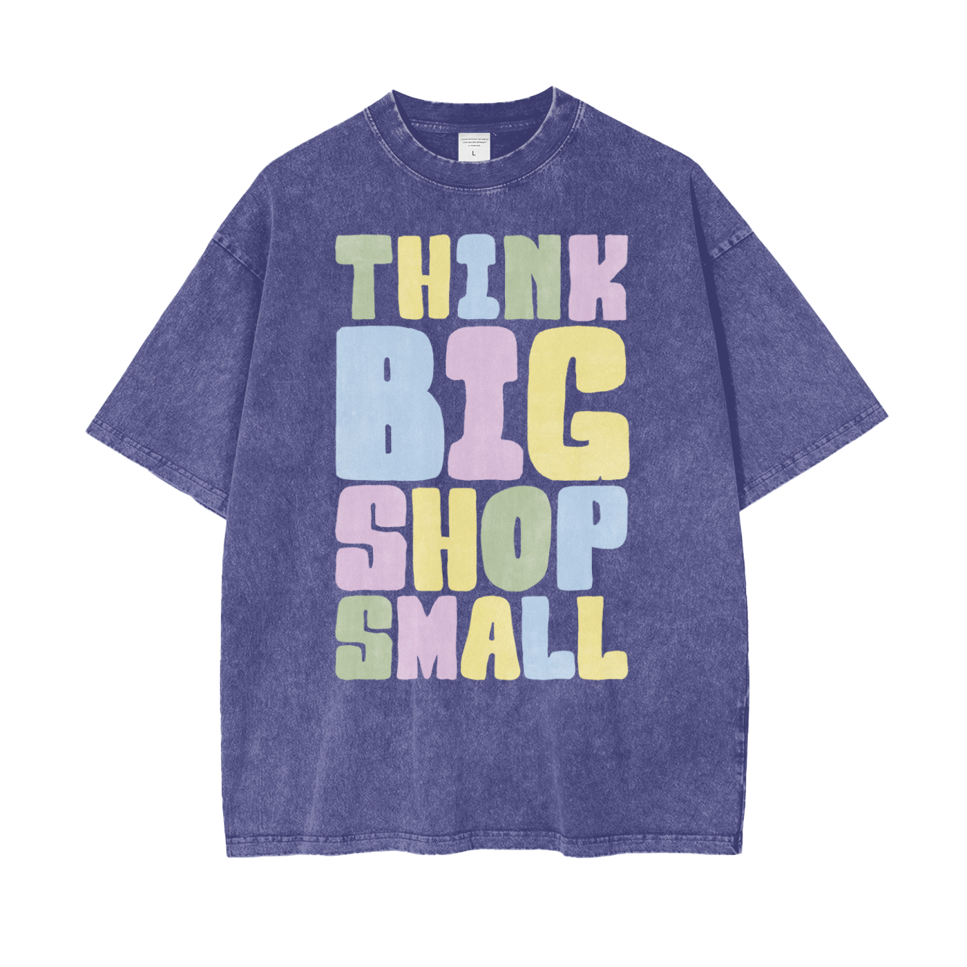 Think Big Unisex Oversize Snow Washed T-Shirt