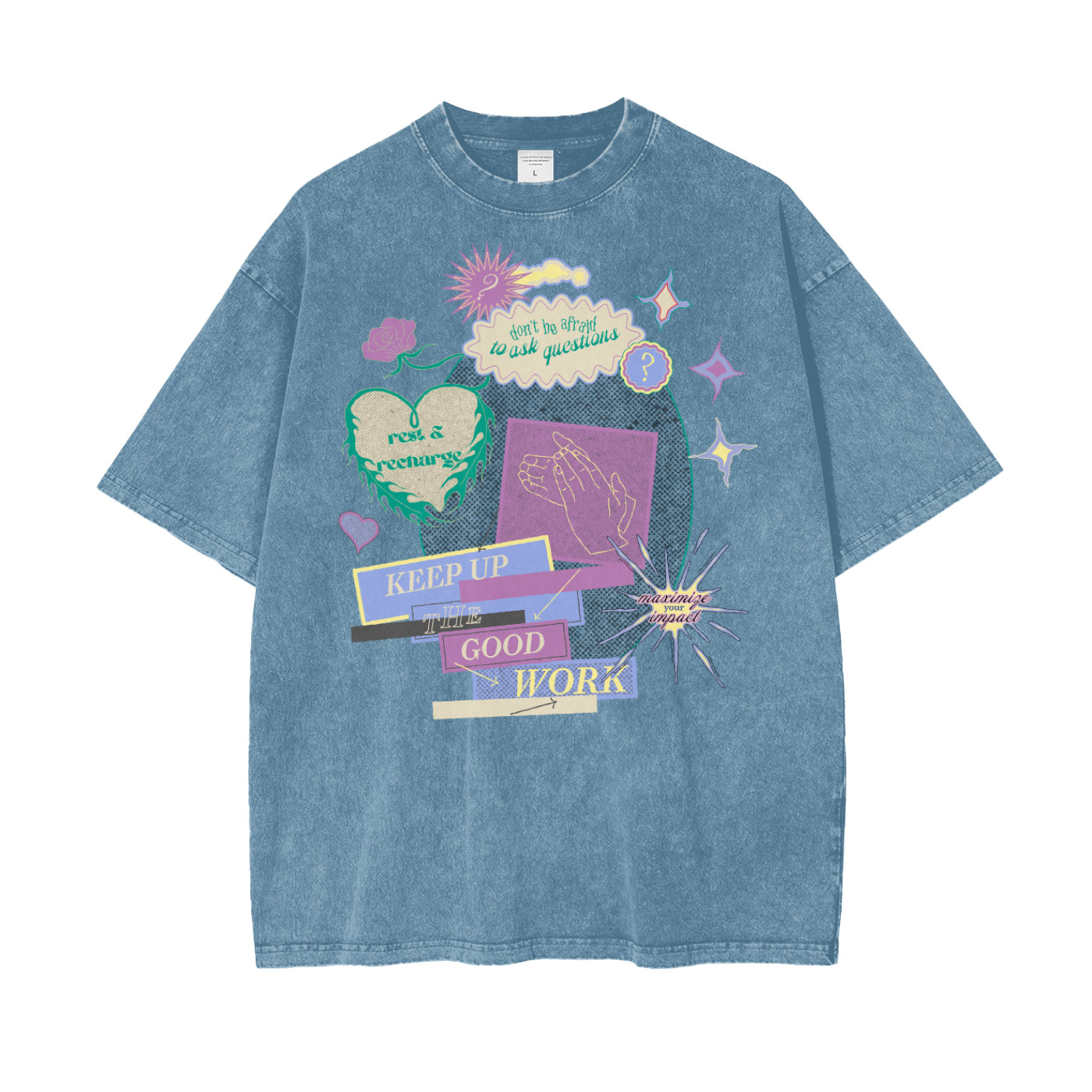 Good Work Unisex Oversize Snow Washed T-Shirt