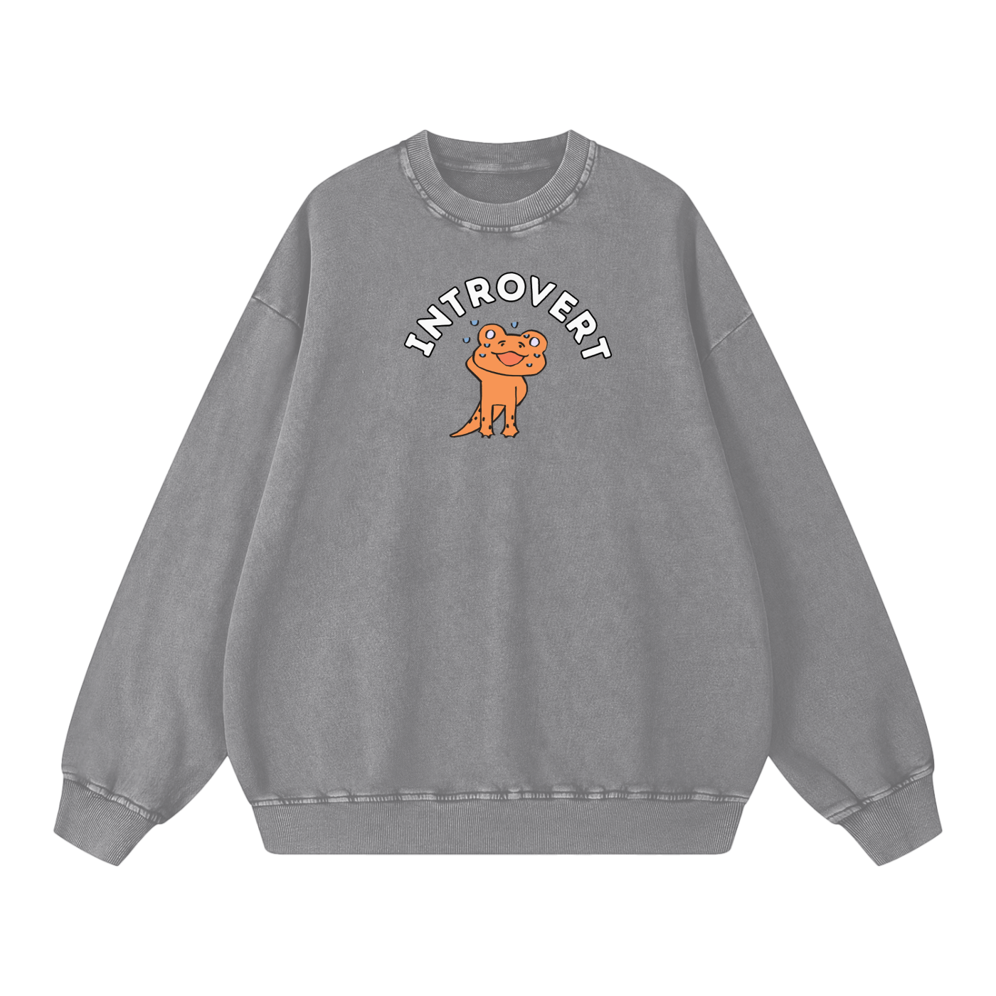 Shy Lizard Acid Wash Oversize Sweatshirt