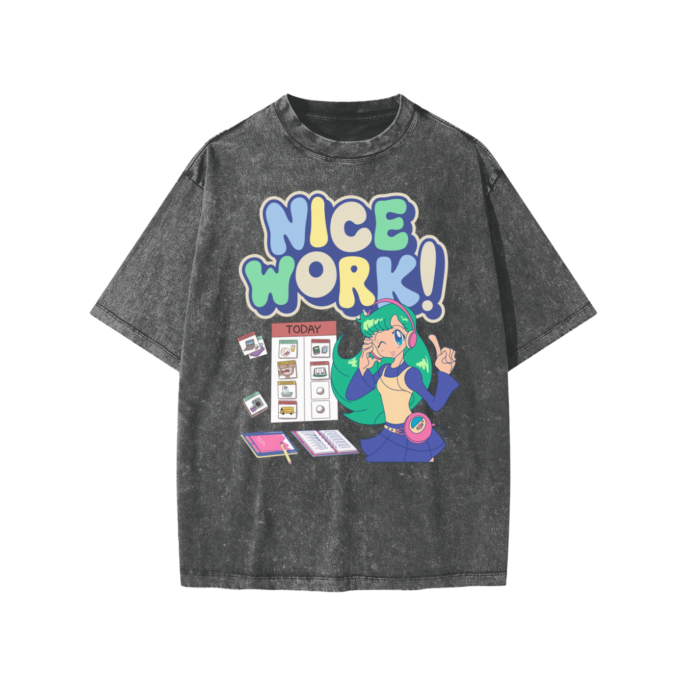 Anime Nice Work! Snow Washed KIDS Tee