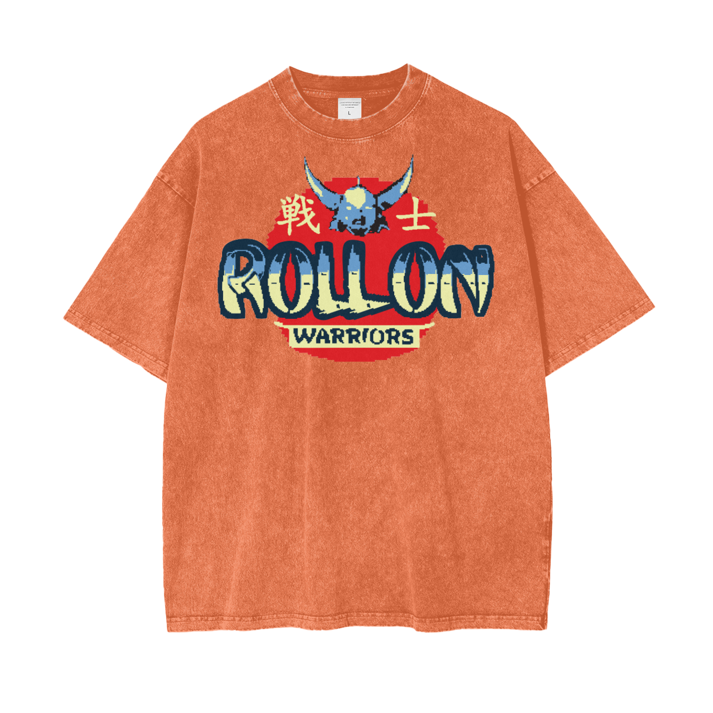 Anime Roll On Warriors Unisex Oversize Snow Washed T-Shirt