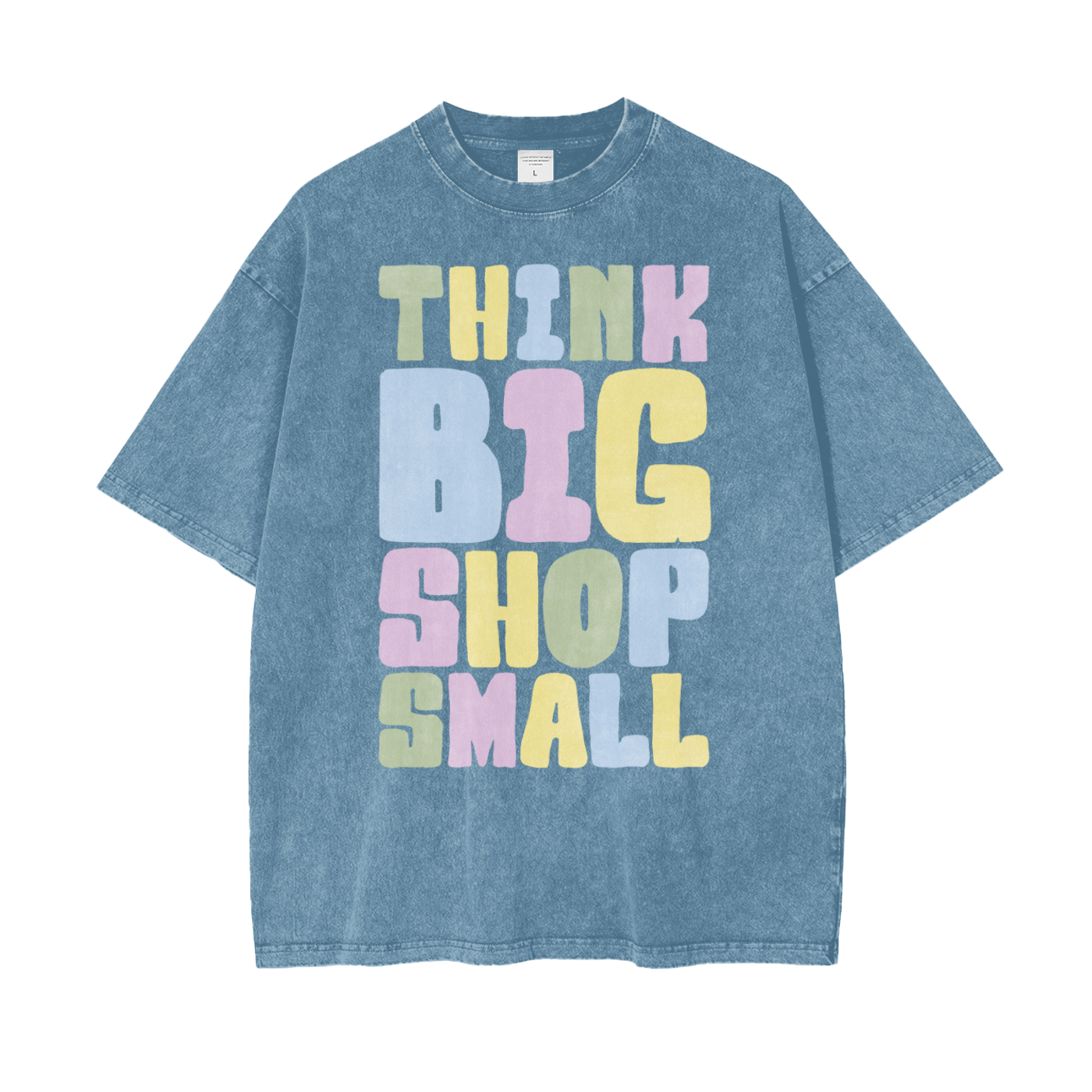 Think Big Unisex Oversize Snow Washed T-Shirt