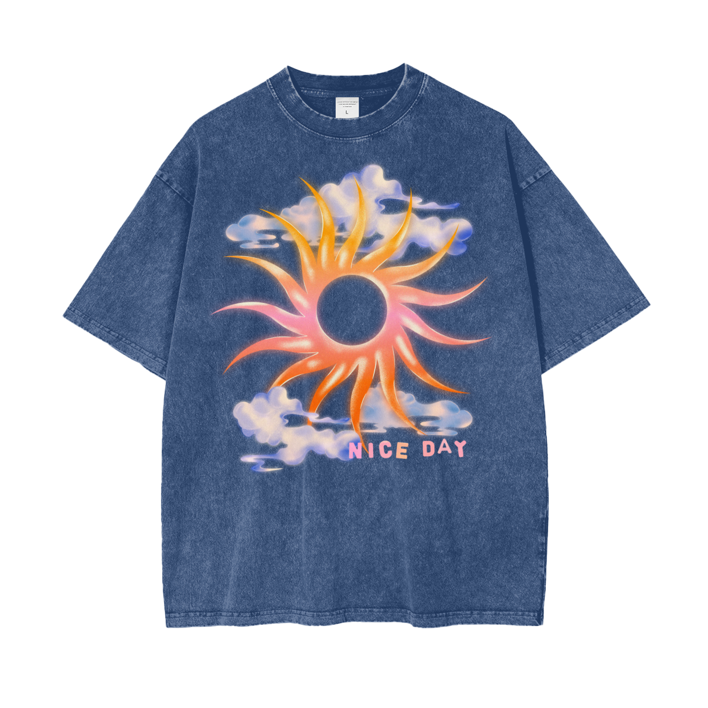 Nice Day Unisex Oversize Snow Washed T-Shirt