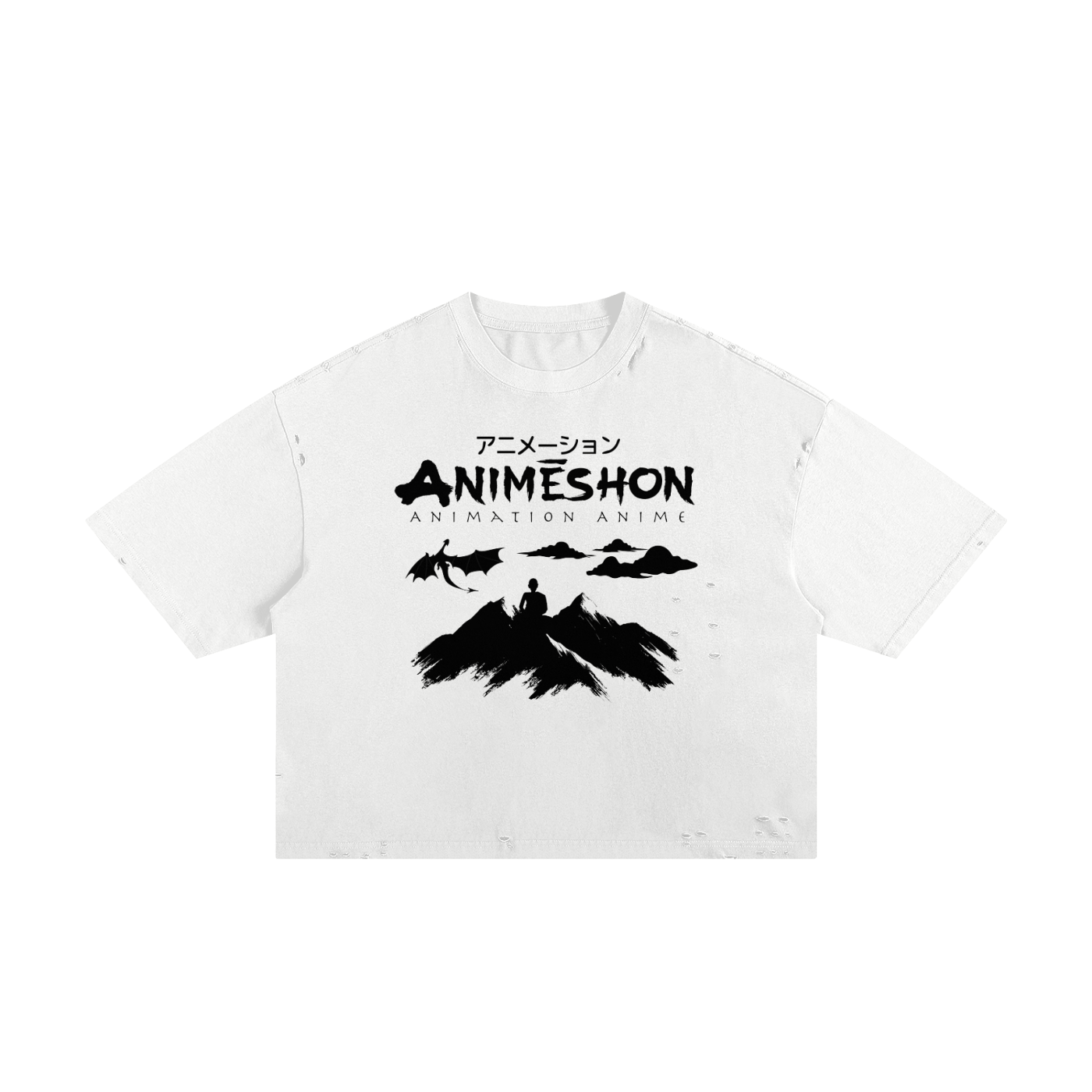 Anime Hero Unisex Classic Frayed Boxy Tee