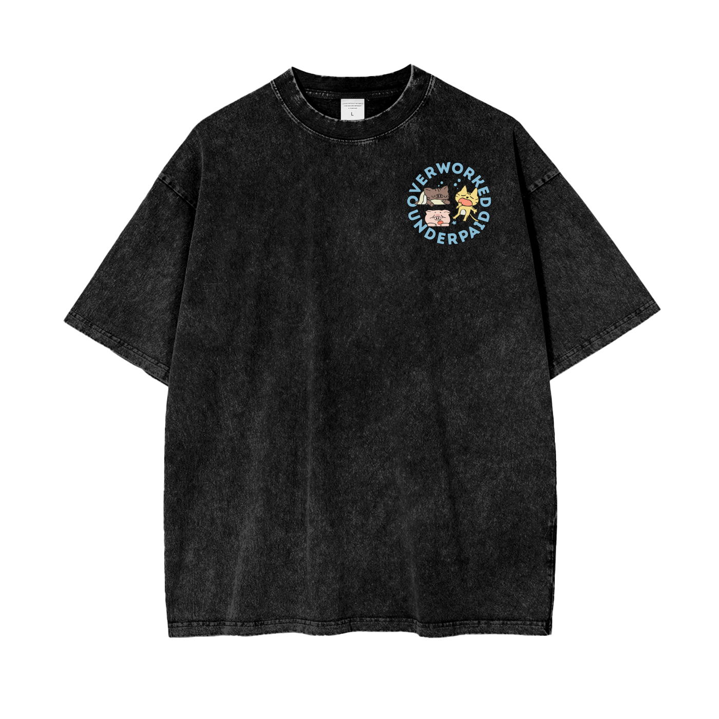 Animal Farm Unisex Oversize Snow Washed T-Shirt