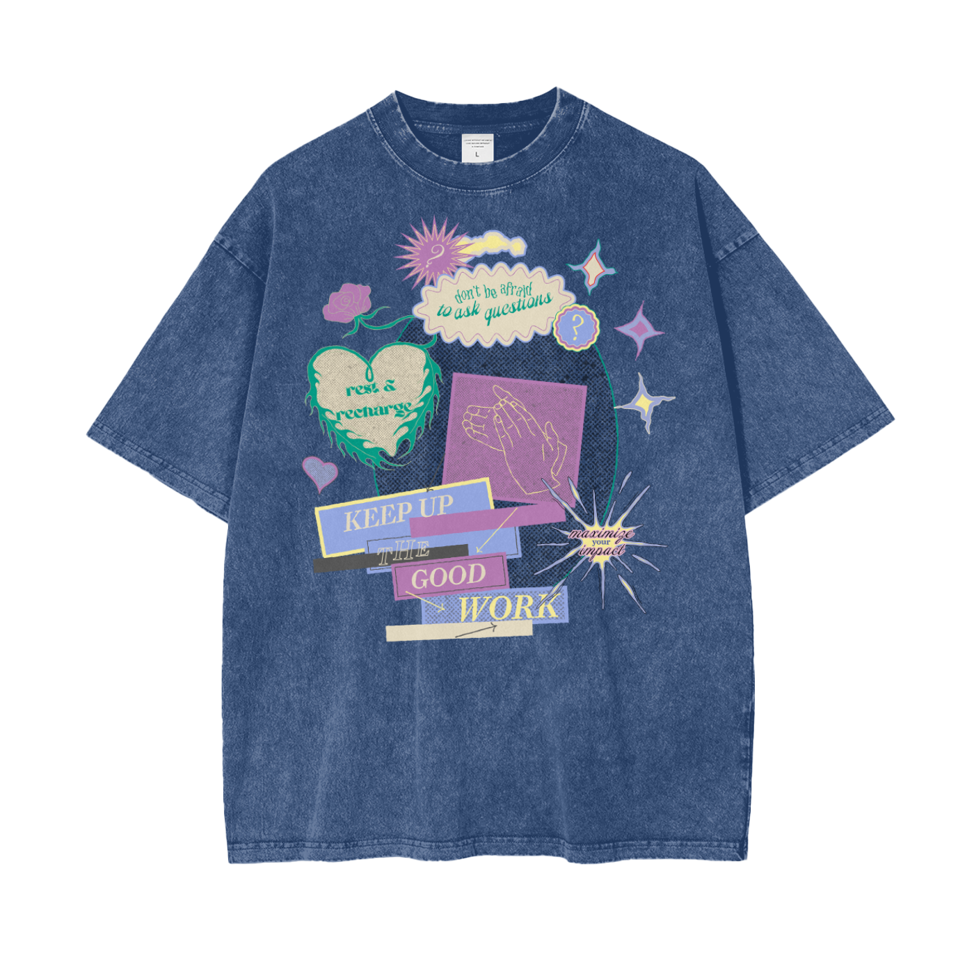 Good Work Unisex Oversize Snow Washed T-Shirt