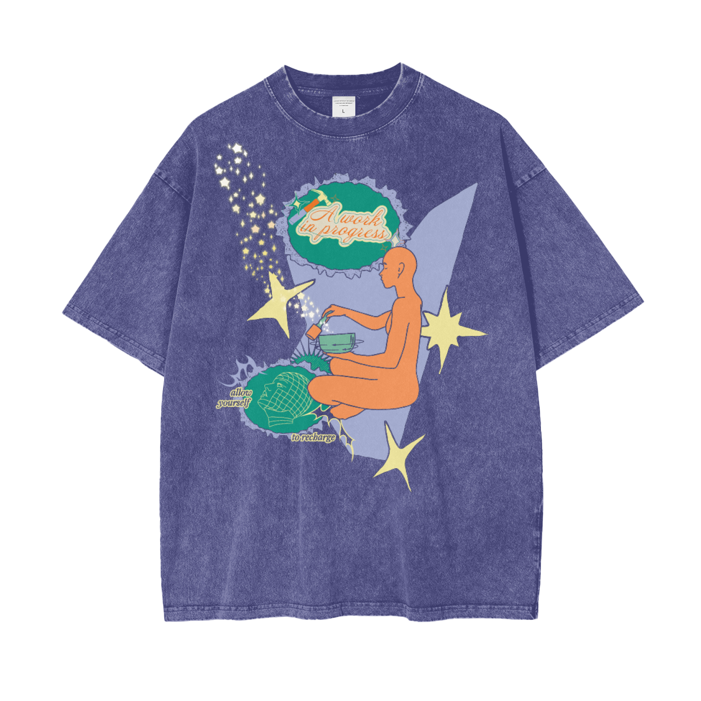 Work in Progress Unisex Oversize Snow Washed T-Shirt