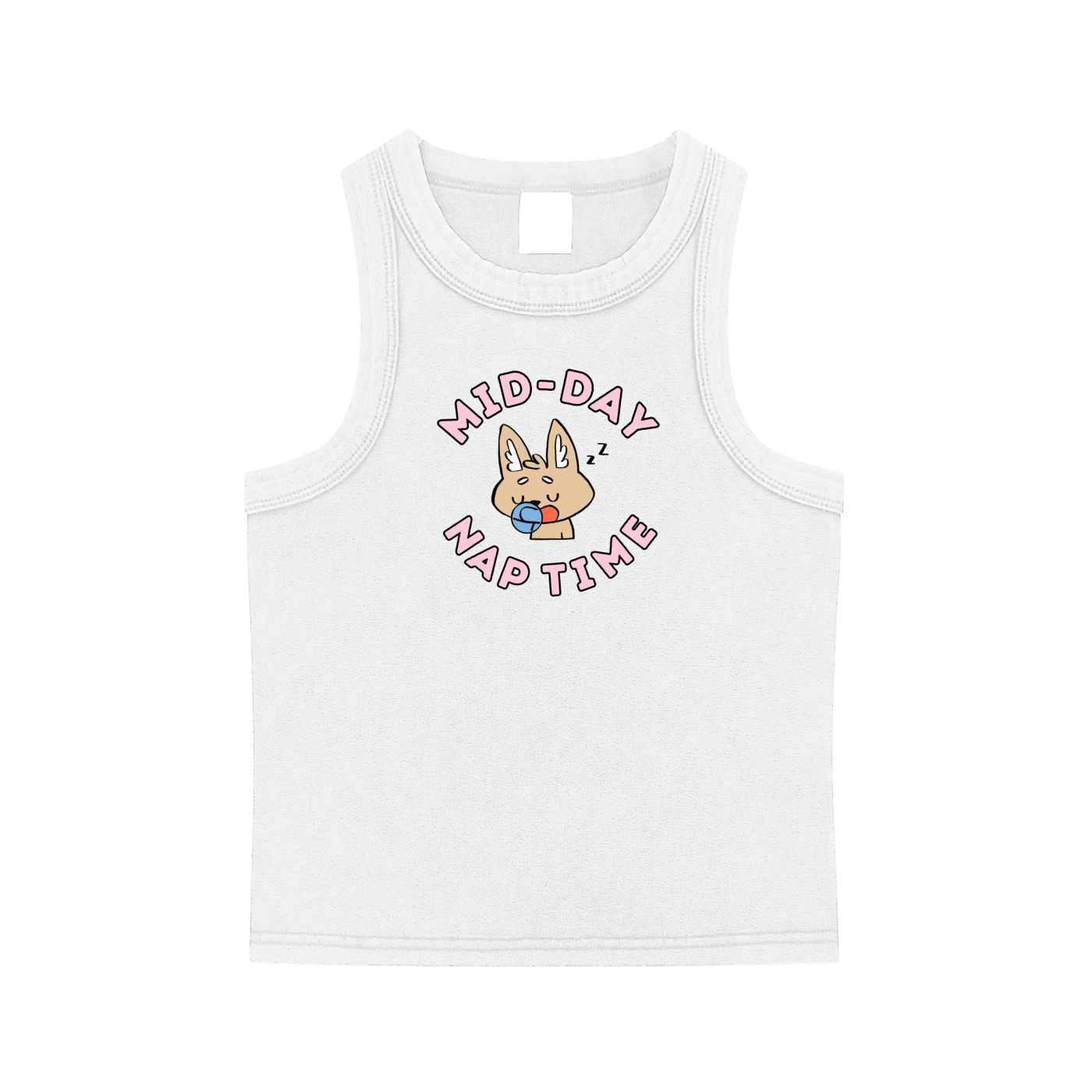 Nap Time Bunny Snow Washed Tank Top