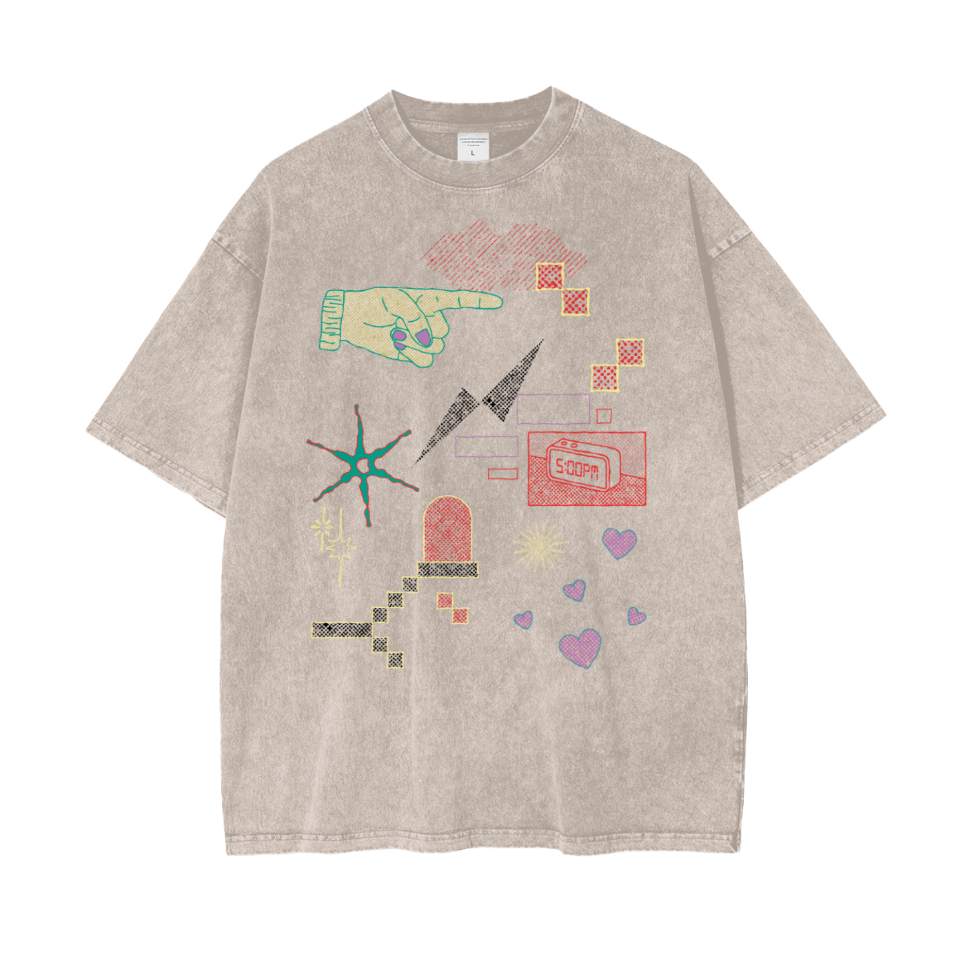 Dreamscape Unisex Oversize Snow Washed T-Shirt