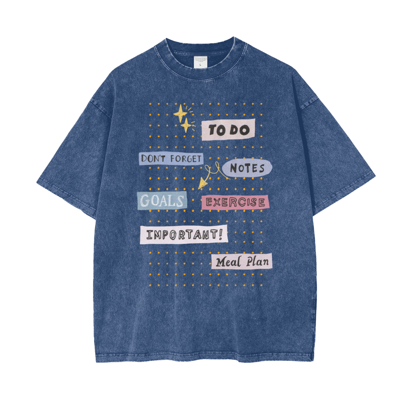 To Do List Unisex Oversize Snow Washed T-Shirt