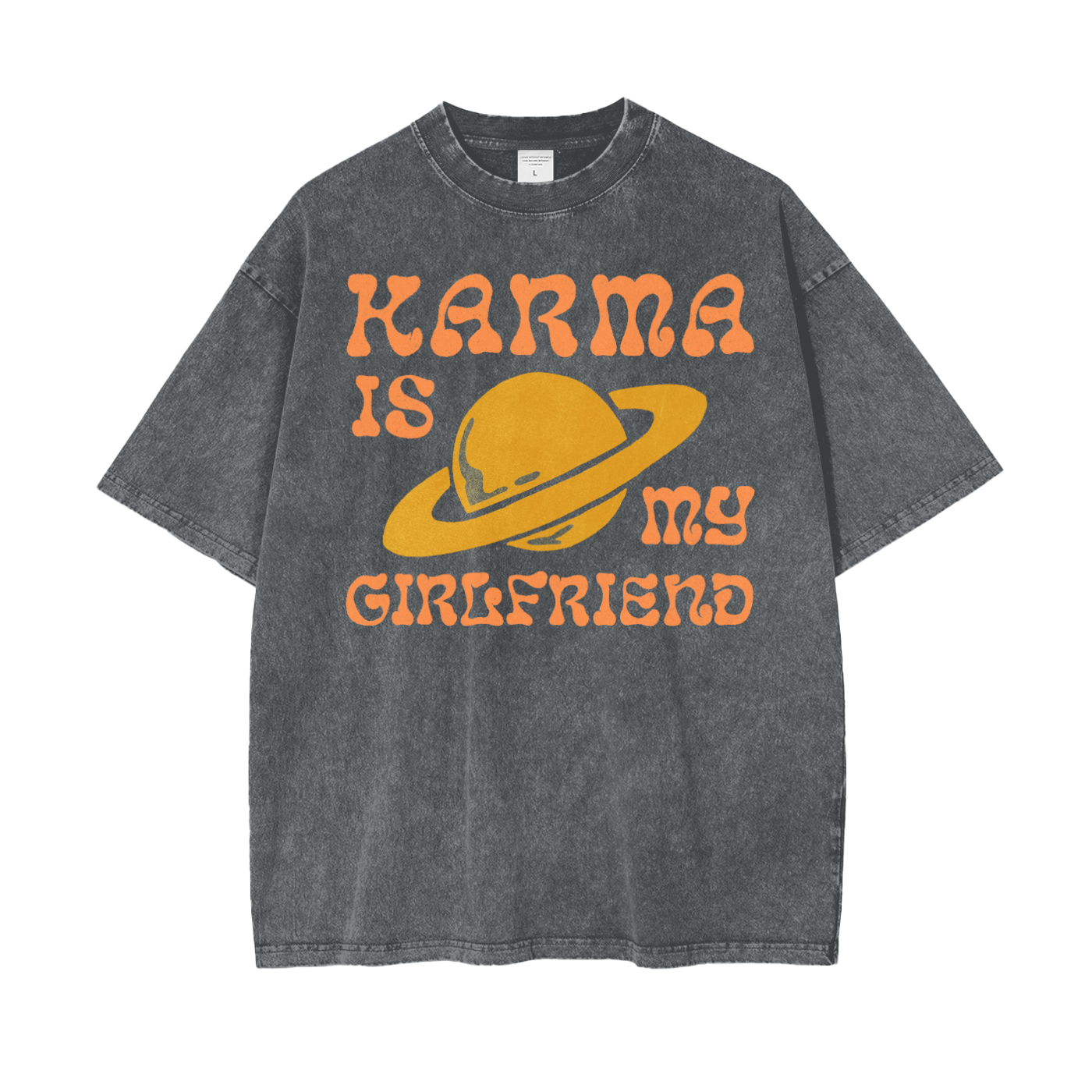 Karma Girlfriend Oversize Snow Washed T-Shirt