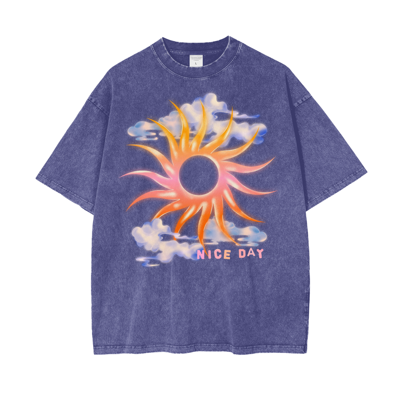 Nice Day Unisex Oversize Snow Washed T-Shirt