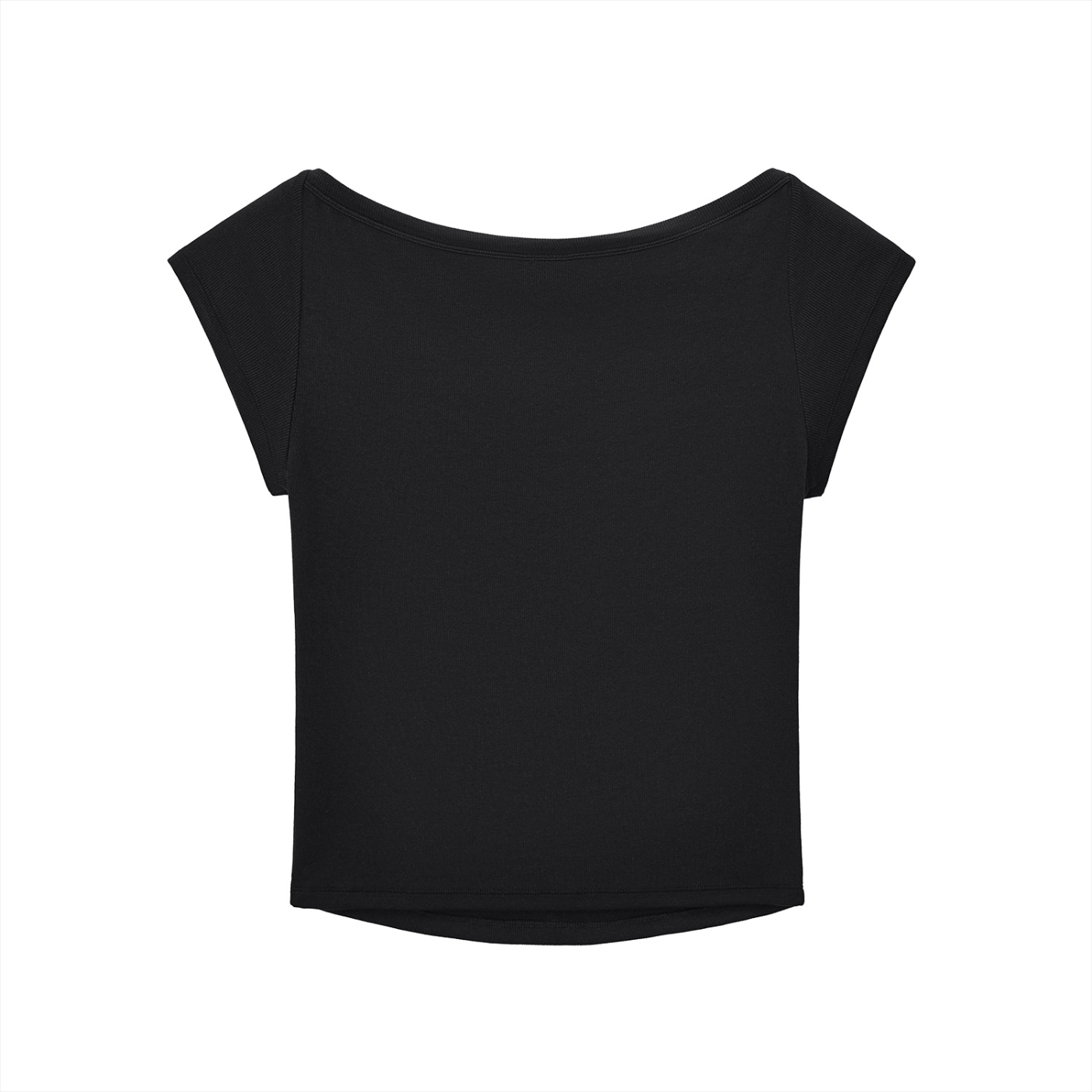 New York Retro Wide Scoop Neck 90s Slub T-shirt