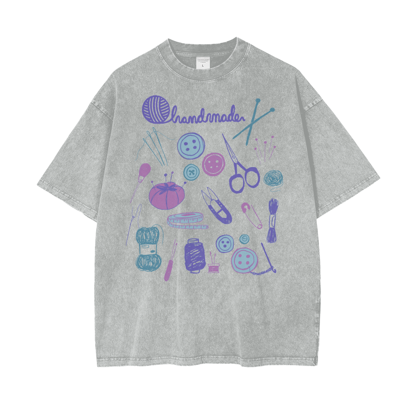 Handmade Unisex Oversize Snow Washed T-Shirt