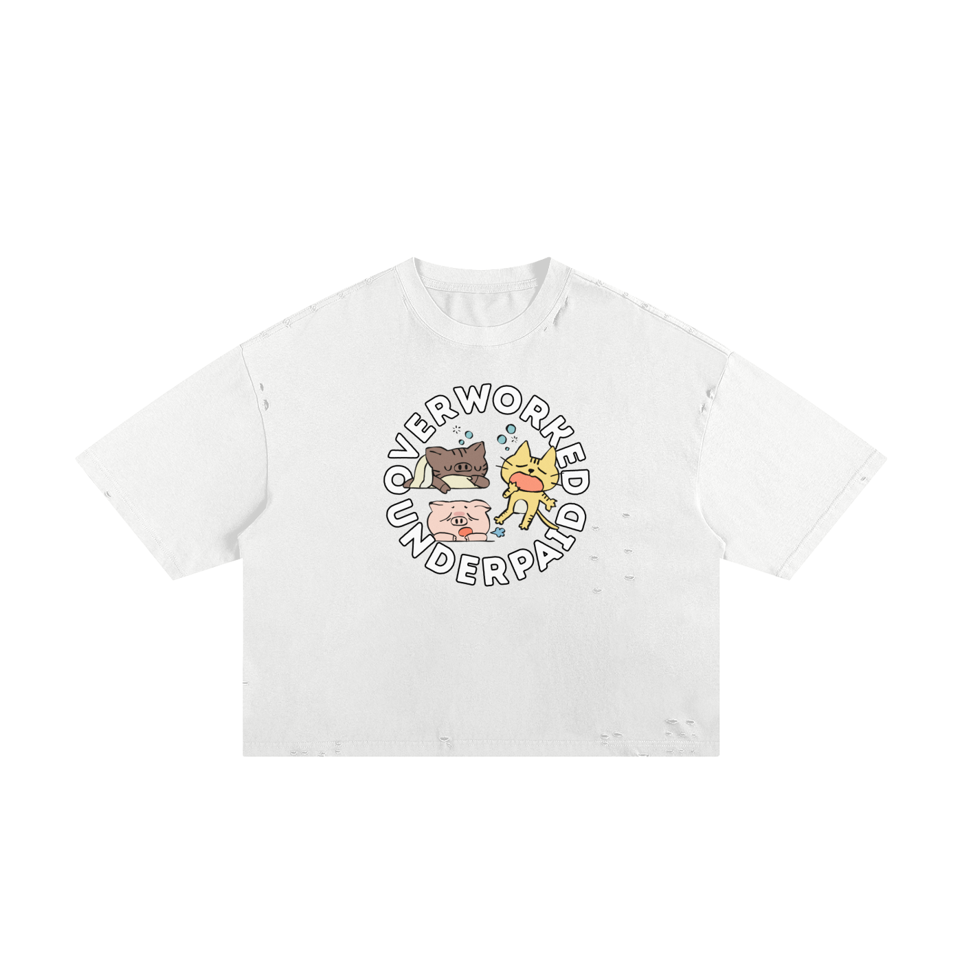 Animal Farm Unisex Classic Frayed Boxy Tee