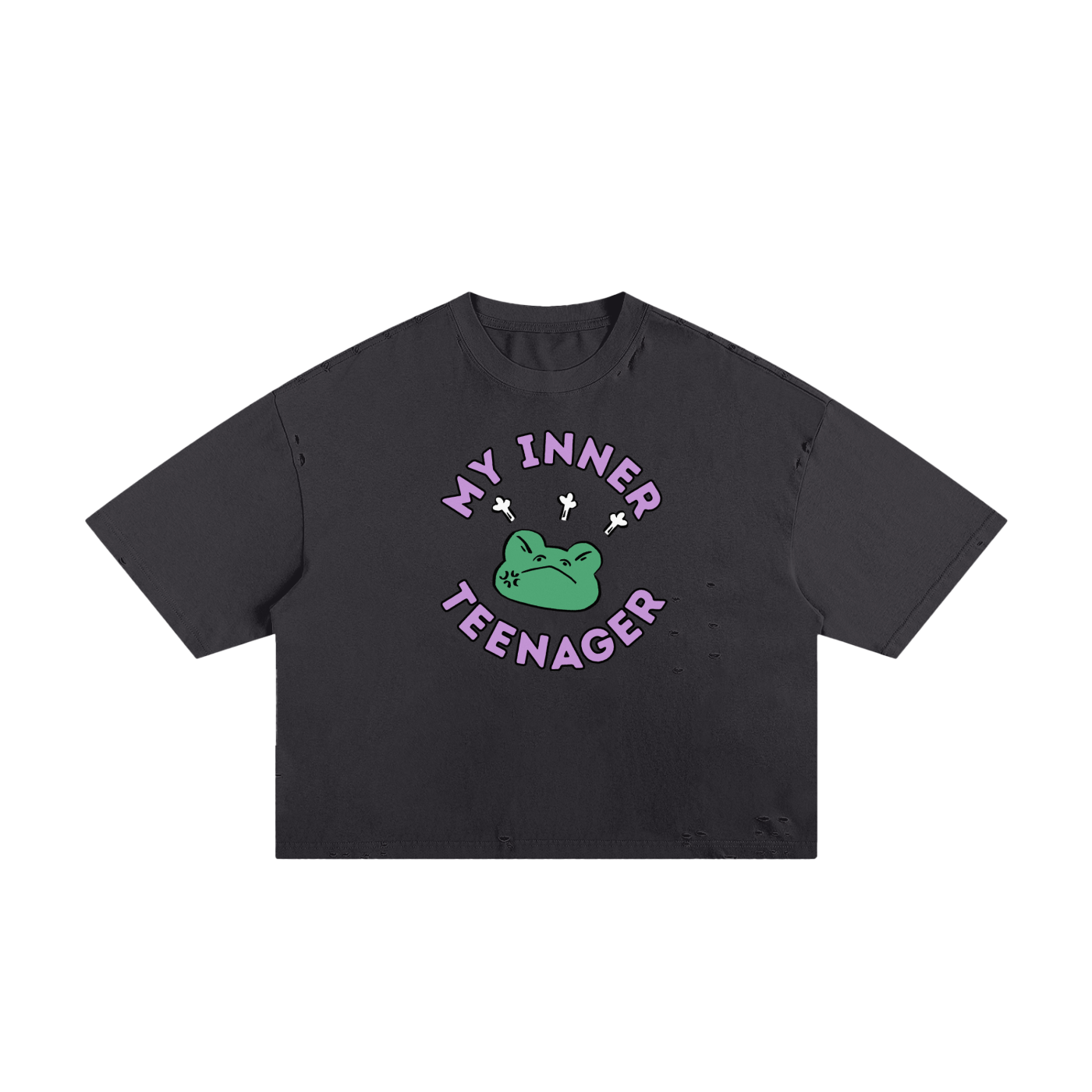 Mad Frog Unisex Classic Frayed Boxy Tee