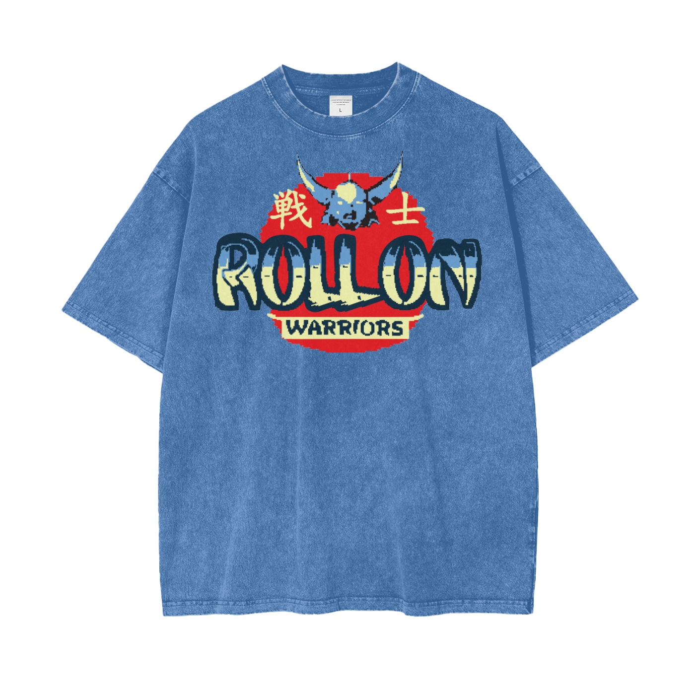Anime Roll On Warriors Unisex Oversize Snow Washed T-Shirt