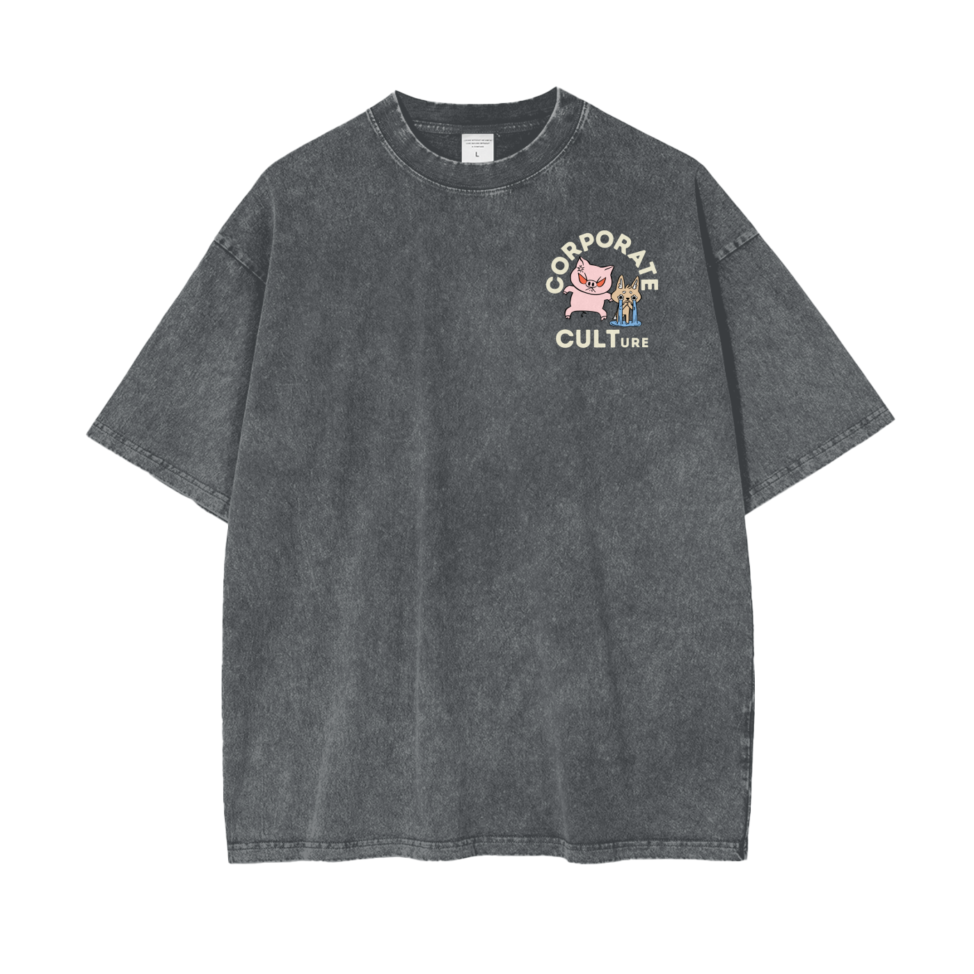 Corp Cult The Pig Oversize Snow Washed T-Shirt