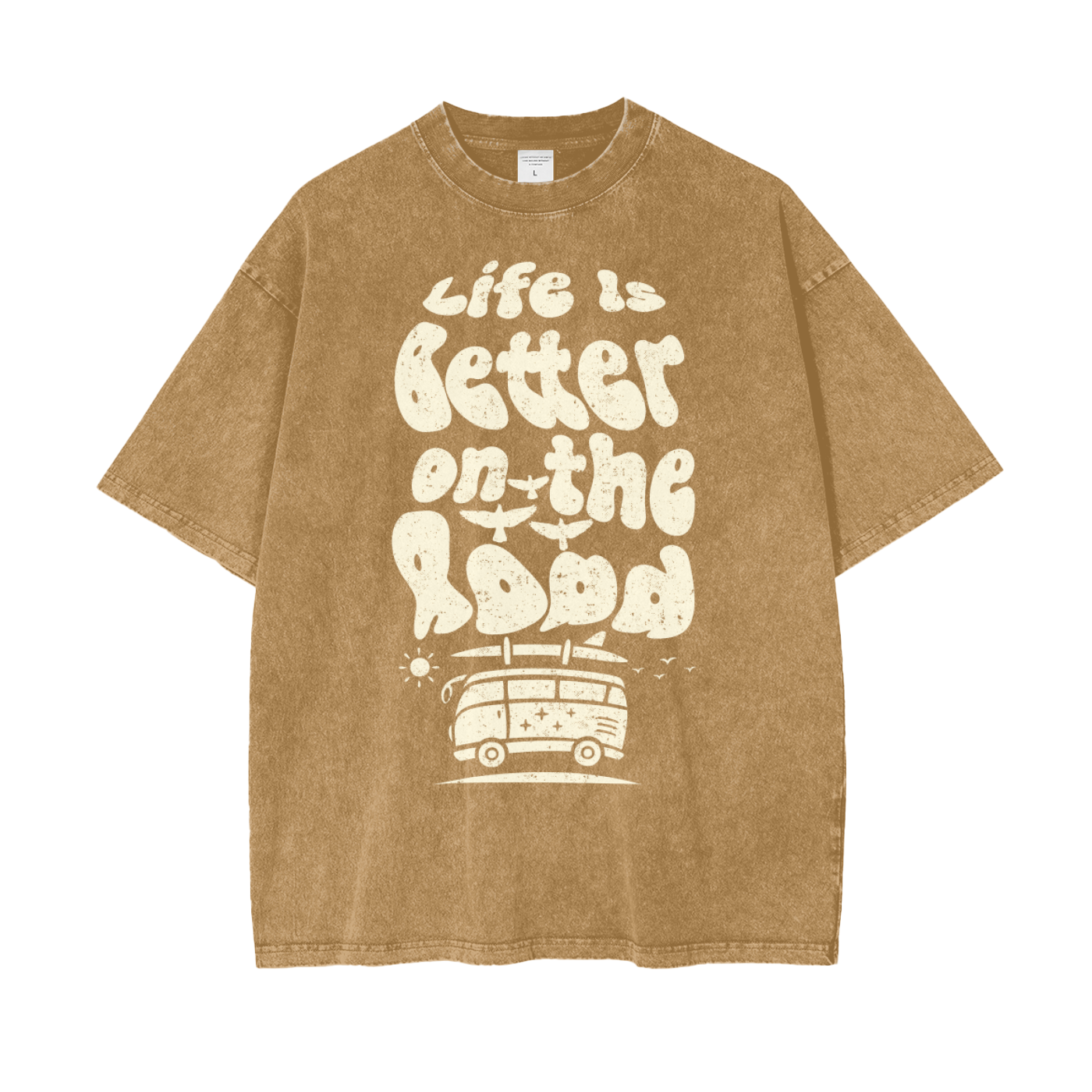 Van Life Unisex Oversize Snow Washed T-Shirt