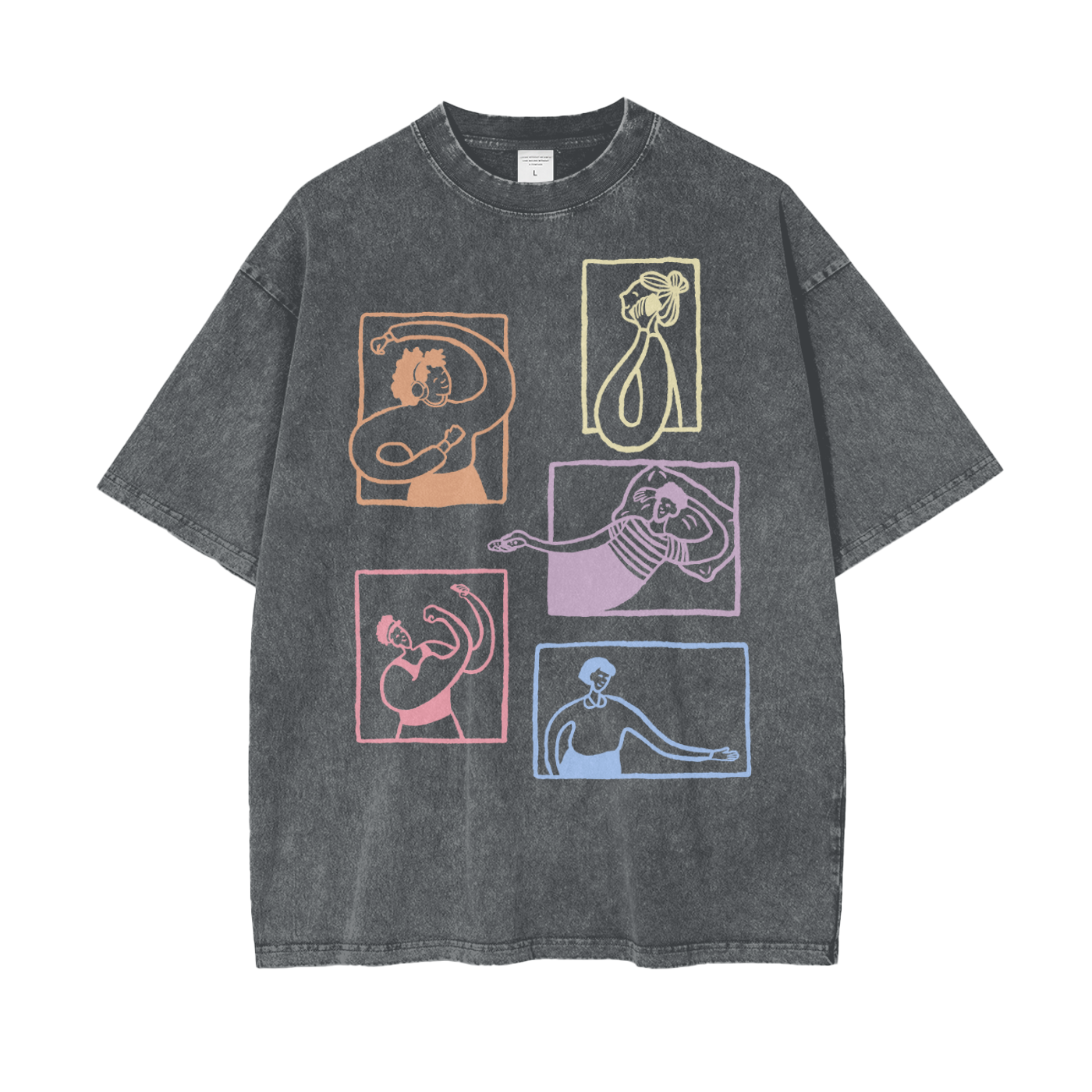 Community Building Oversize Snow Washed T-Shirt