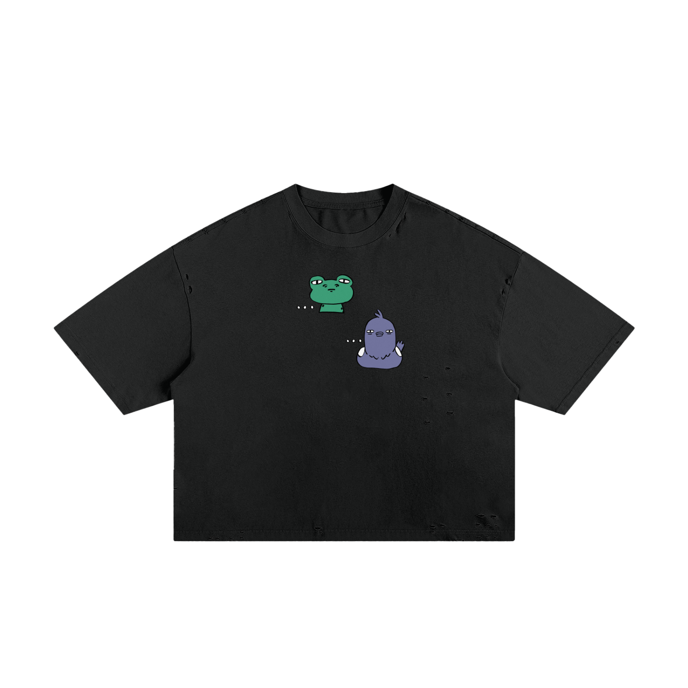Detached Frog Unisex Classic Frayed Boxy Tee