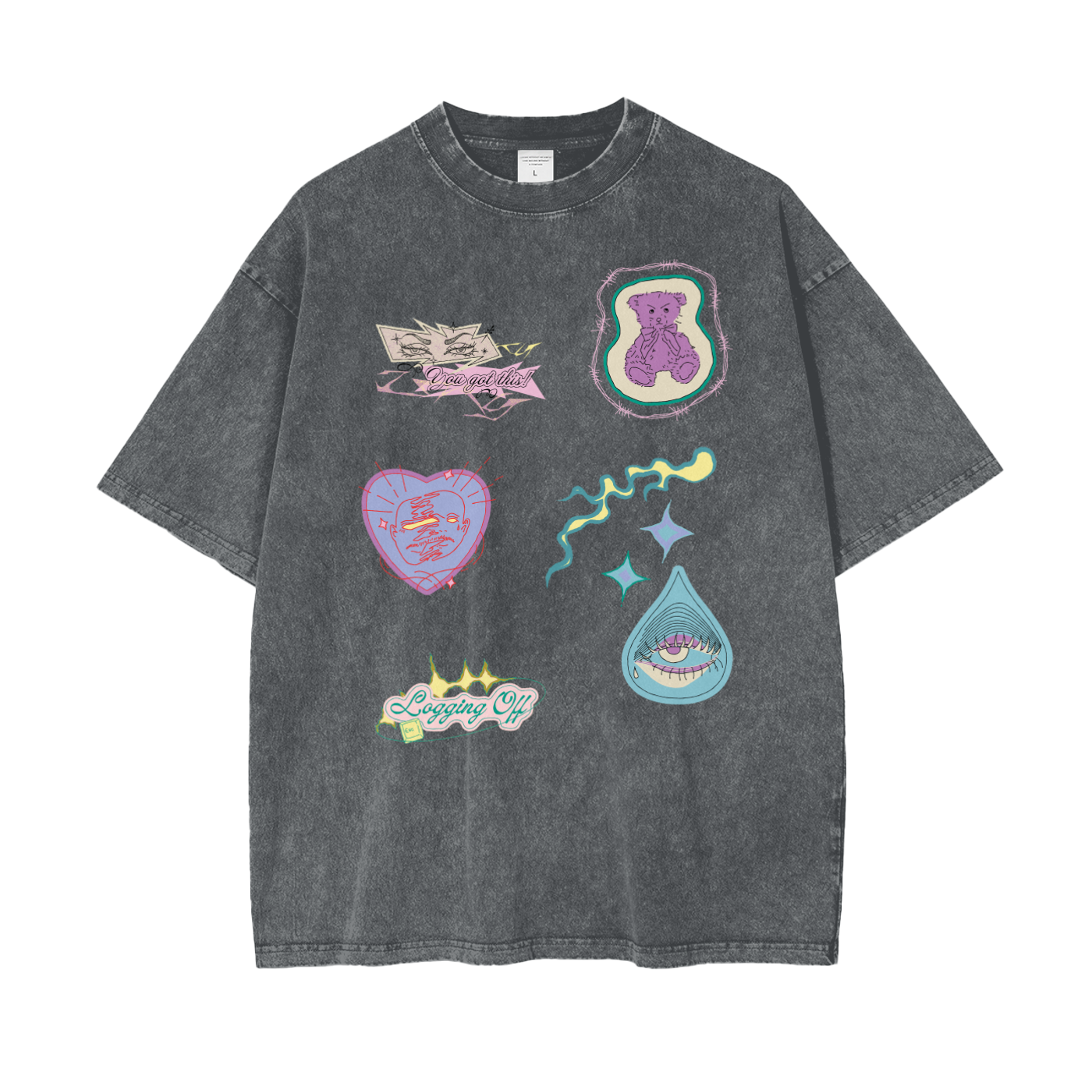 Nostalgia Unisex Oversize Snow Washed T-Shirt