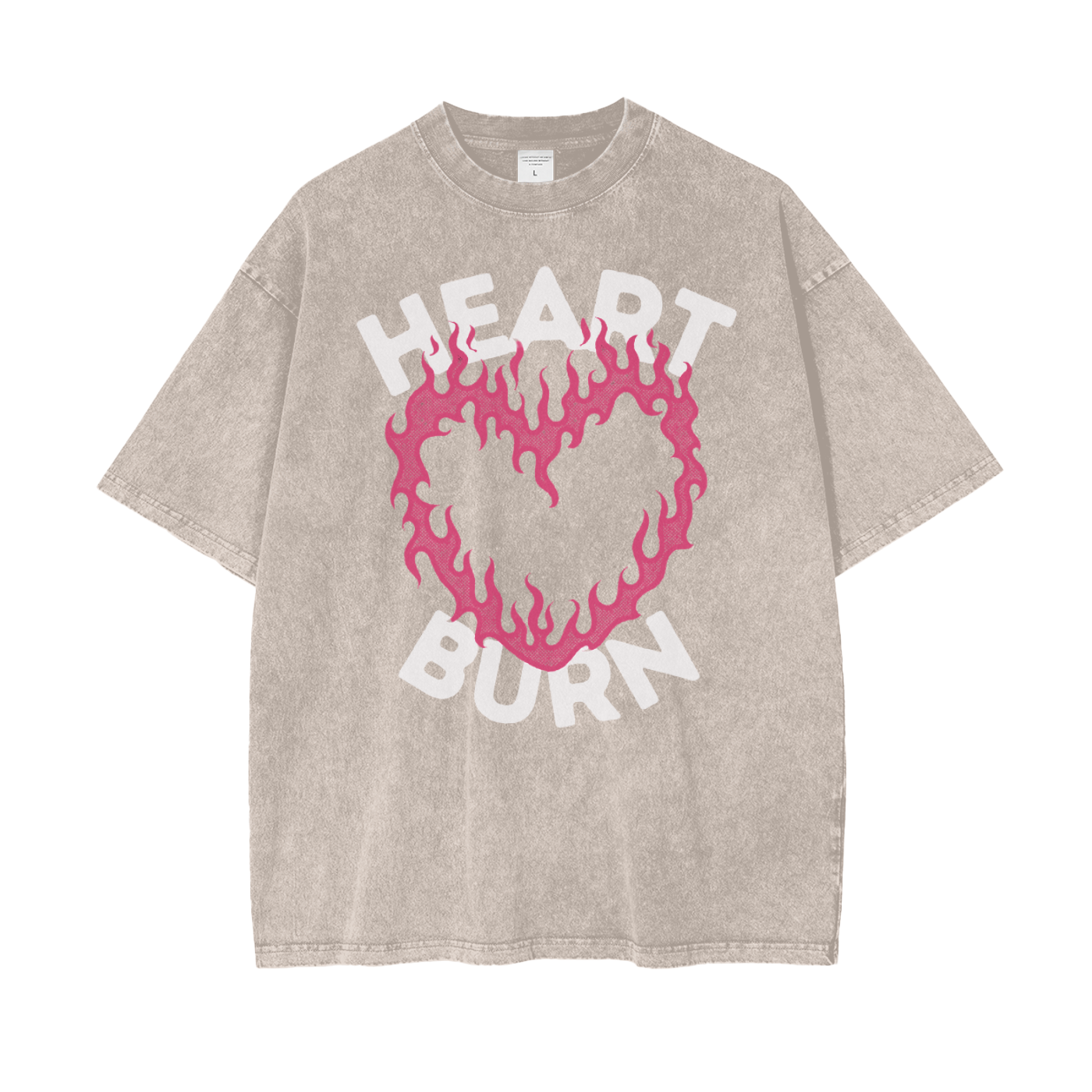 Heart Burn Unisex Oversize Snow Washed T-Shirt