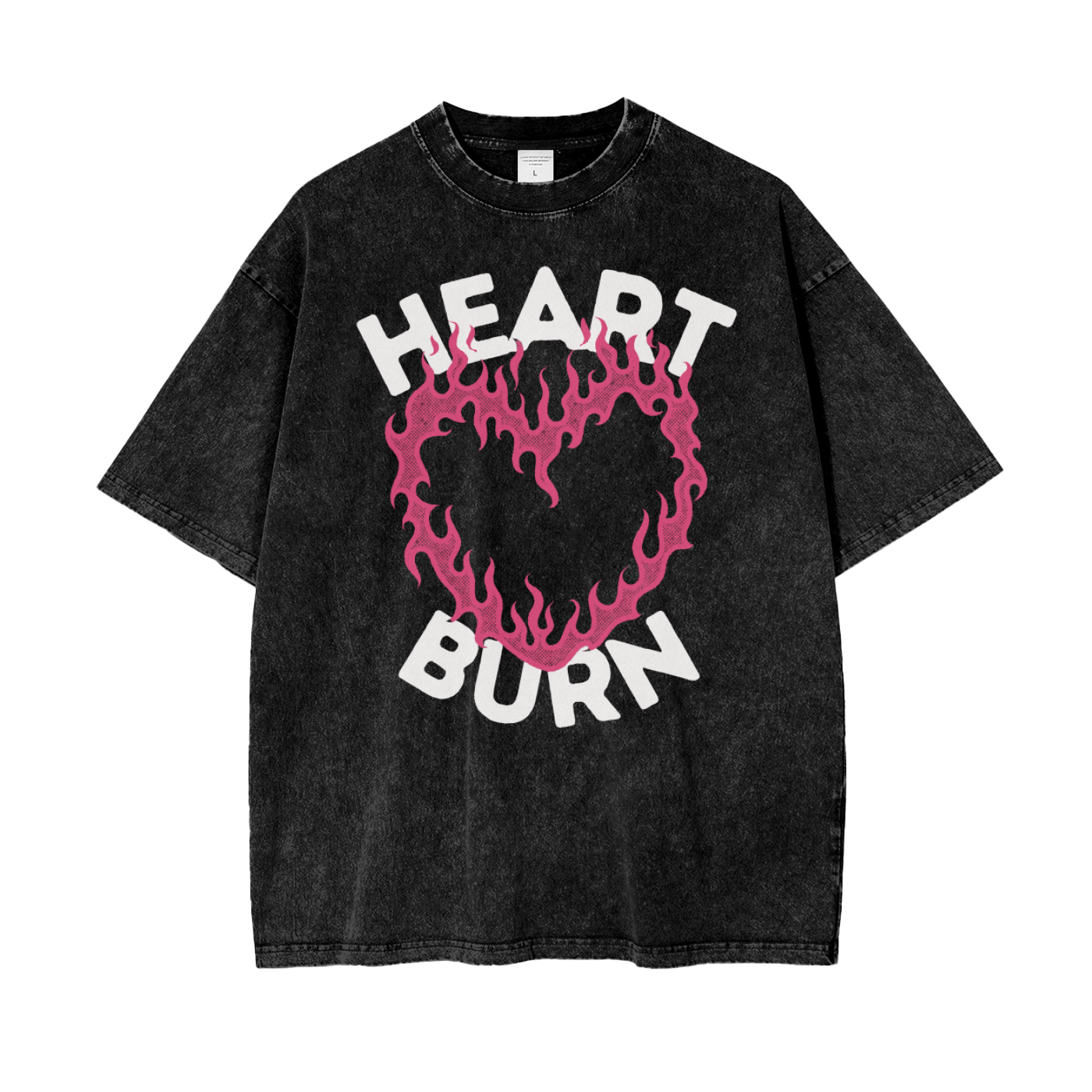 Heart Burn Unisex Oversize Snow Washed T-Shirt