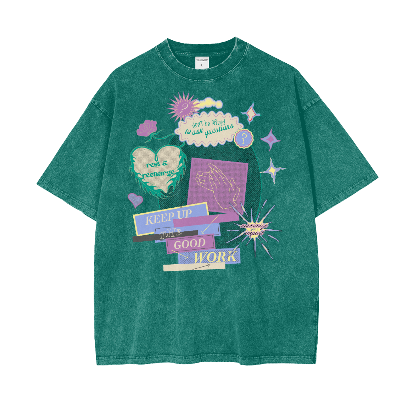 Good Work Unisex Oversize Snow Washed T-Shirt