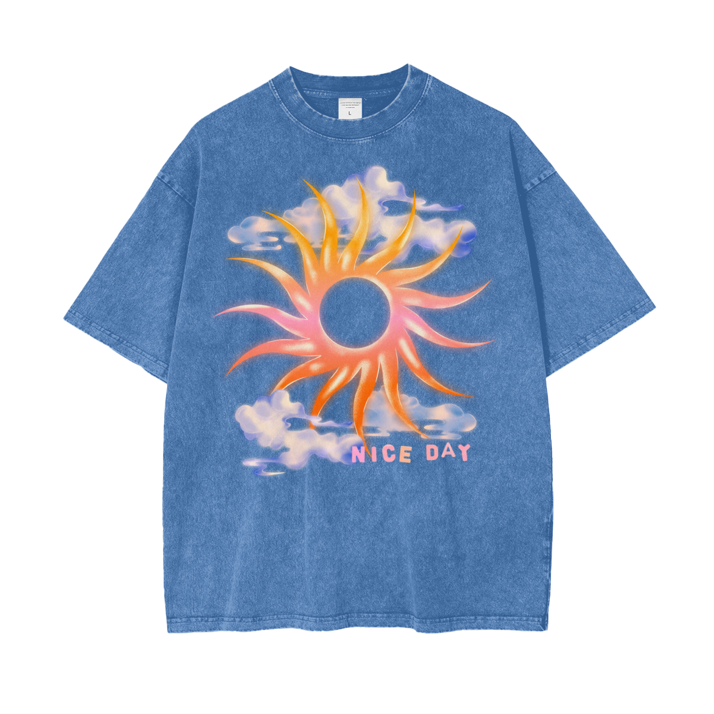 Nice Day Unisex Oversize Snow Washed T-Shirt