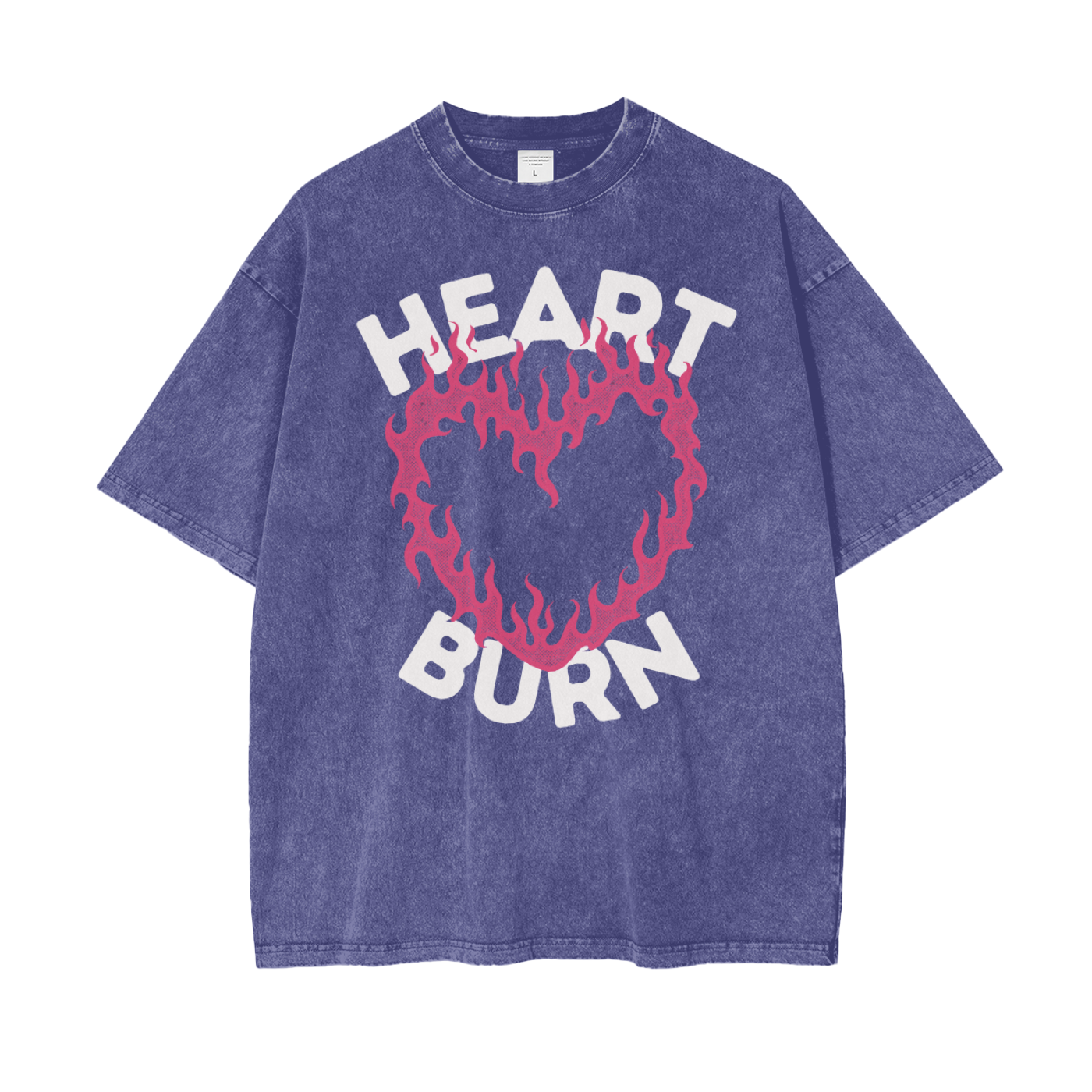 Heart Burn Unisex Oversize Snow Washed T-Shirt