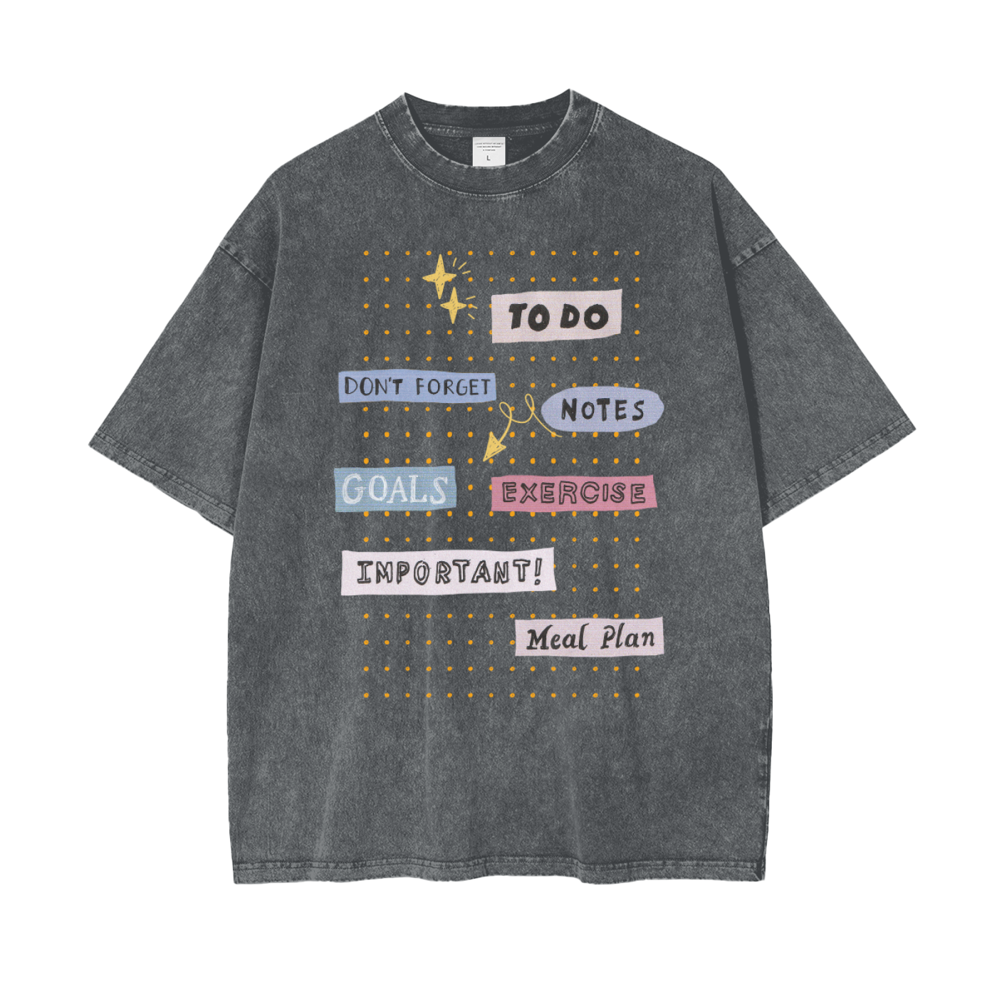 To Do List Unisex Oversize Snow Washed T-Shirt