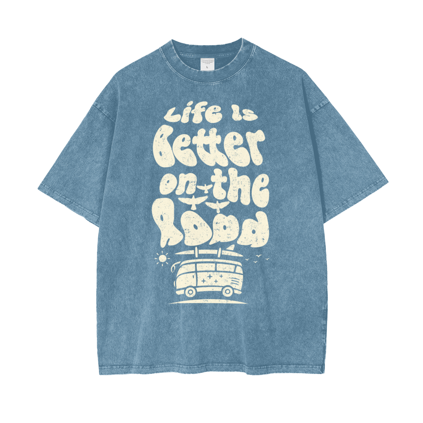 Van Life Unisex Oversize Snow Washed T-Shirt