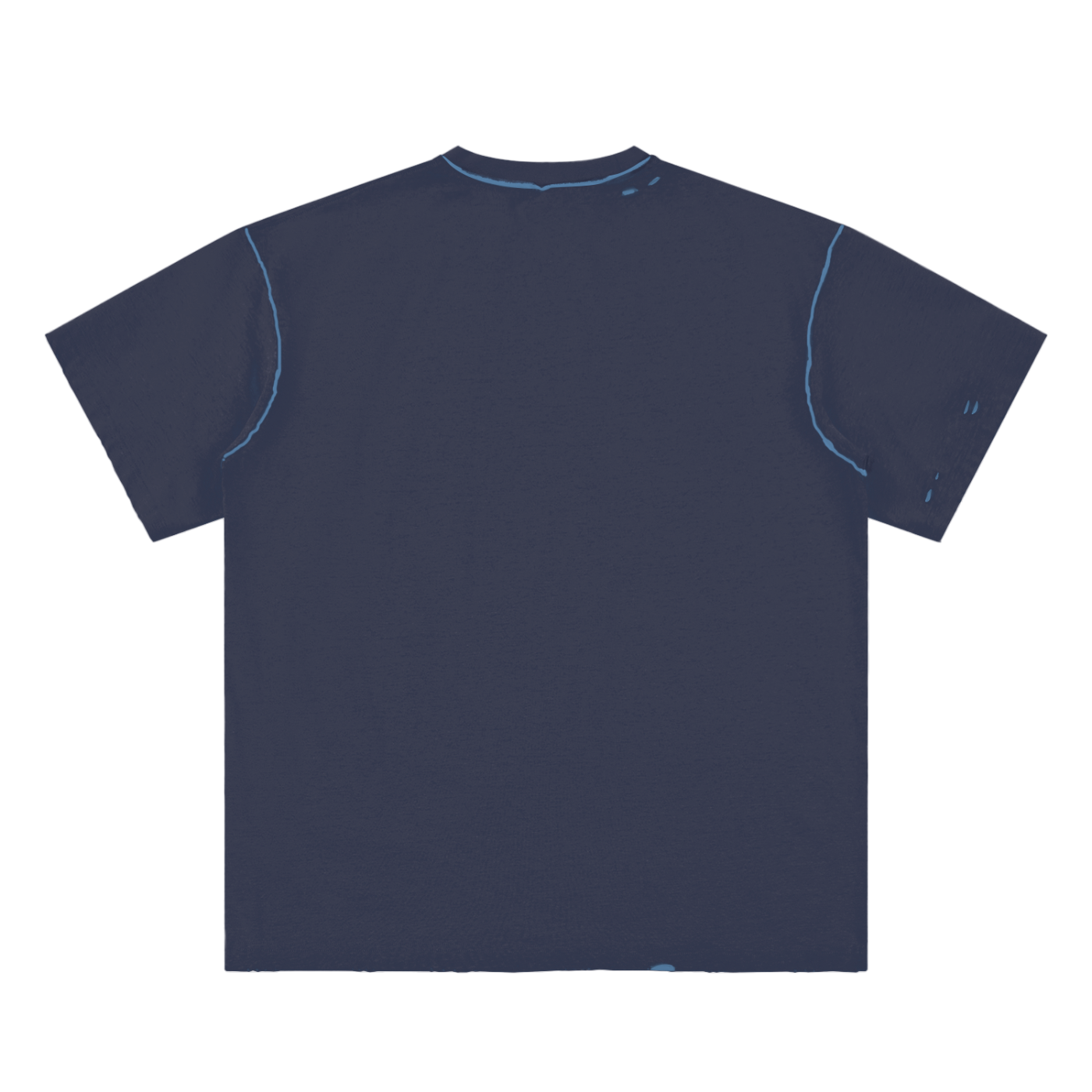 Doodle Thoughts Unisex Reversible Frayed T-shirt