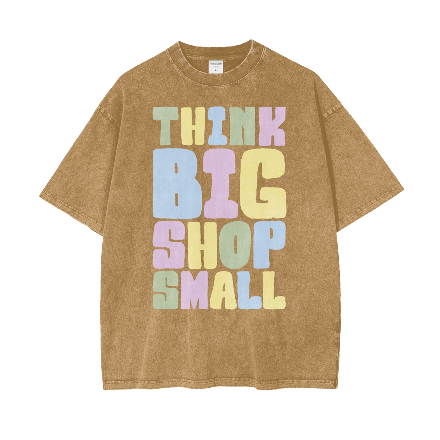 Think Big Unisex Oversize Snow Washed T-Shirt