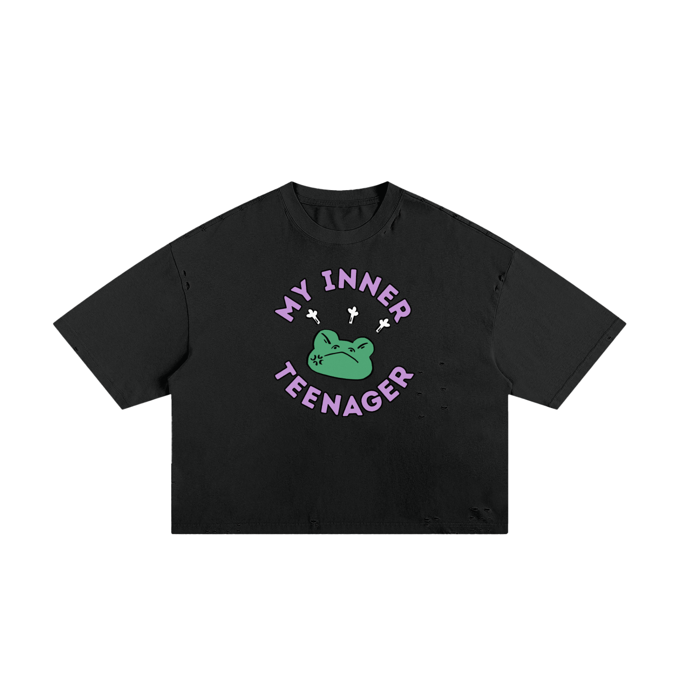 Mad Frog Unisex Classic Frayed Boxy Tee