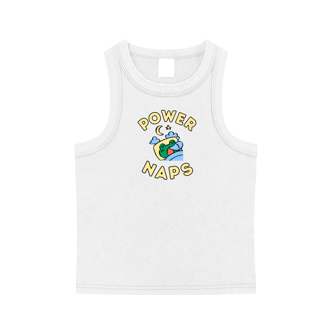 Power Naps Frog Snow Washed Tank Top